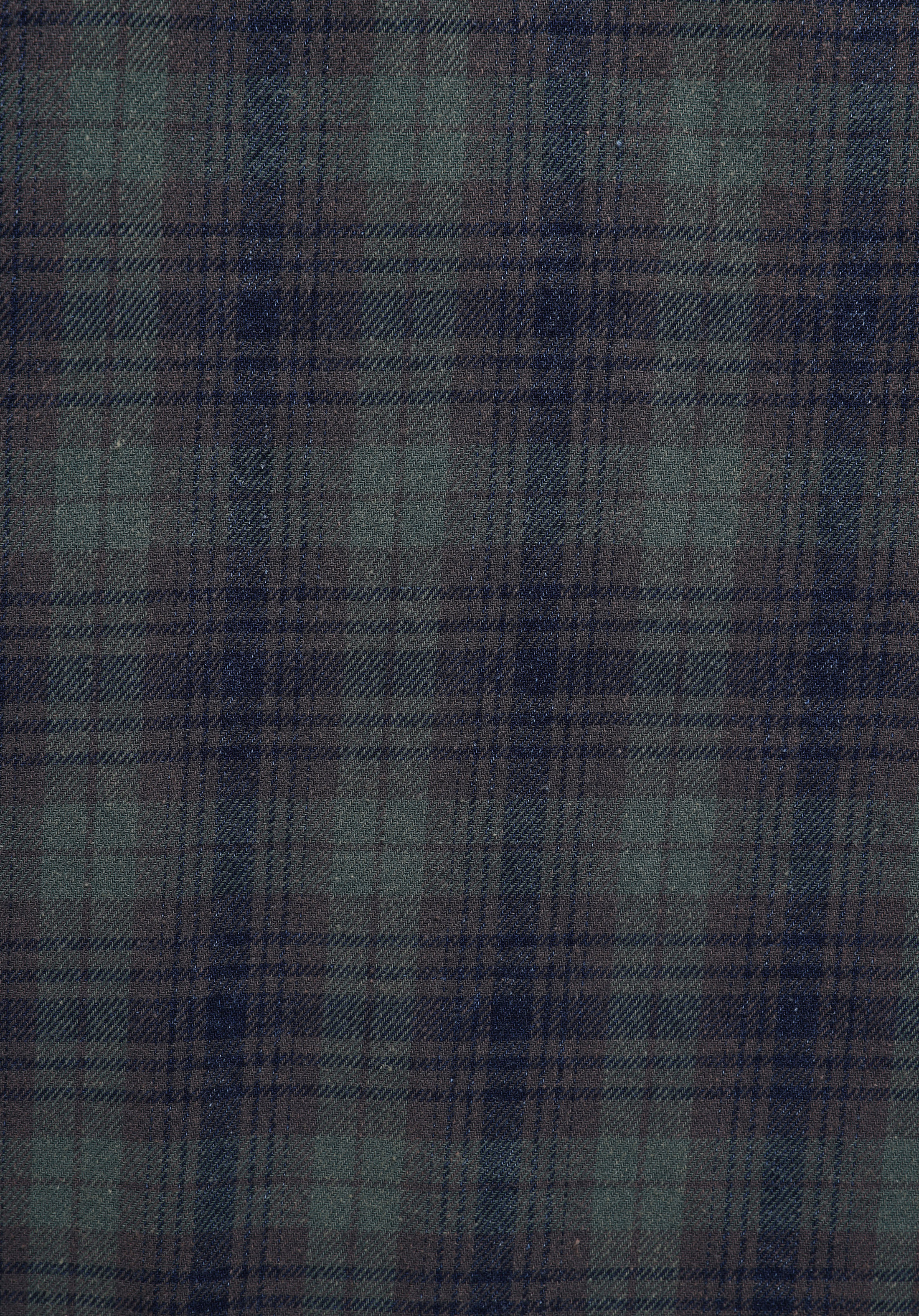 Regular Fit Shirt Neck Ekoseli Erkek Yeşil Uzun Kol Gömlek