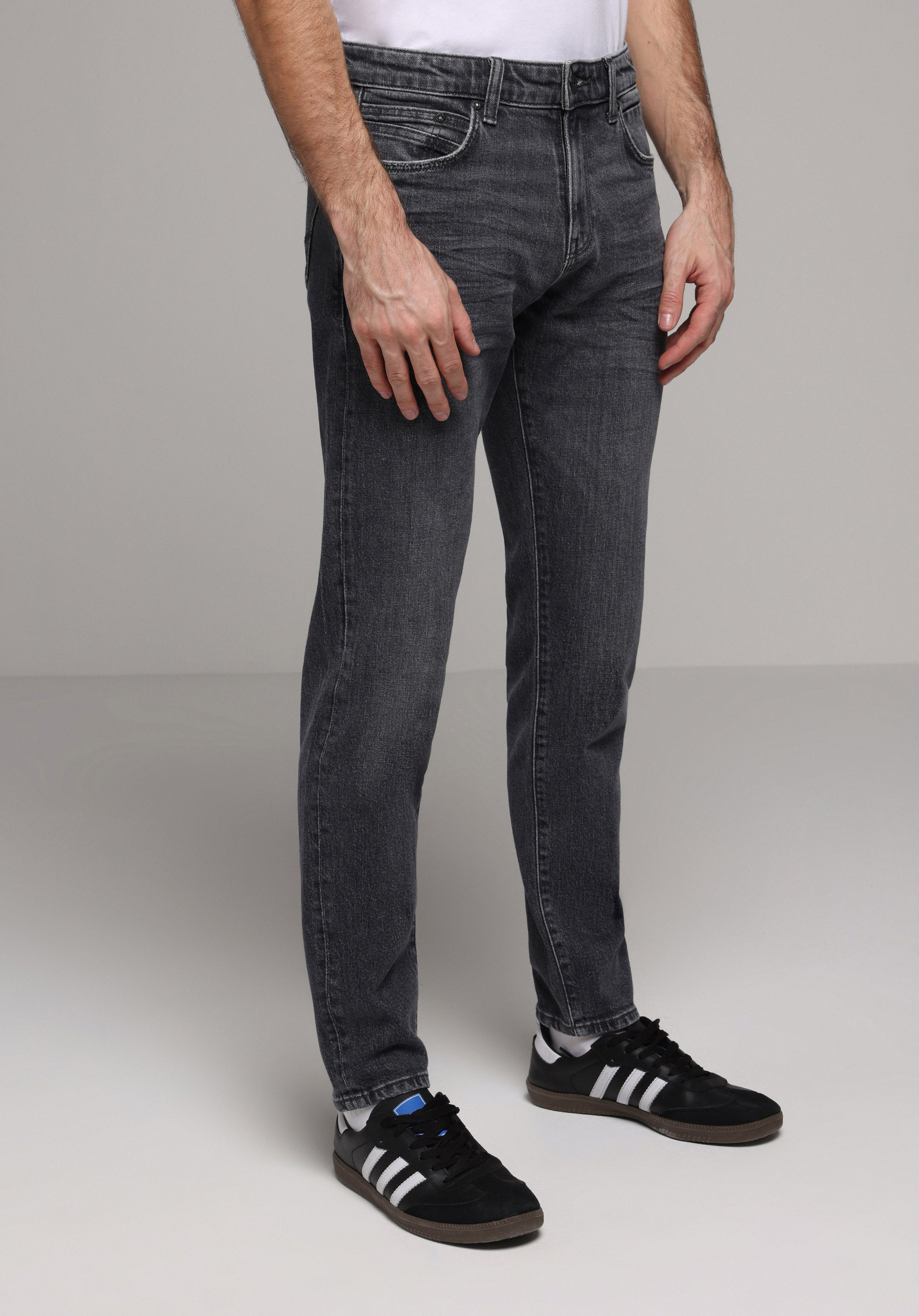 Slim Fit   Erkek Antrasit Jean Pantolon