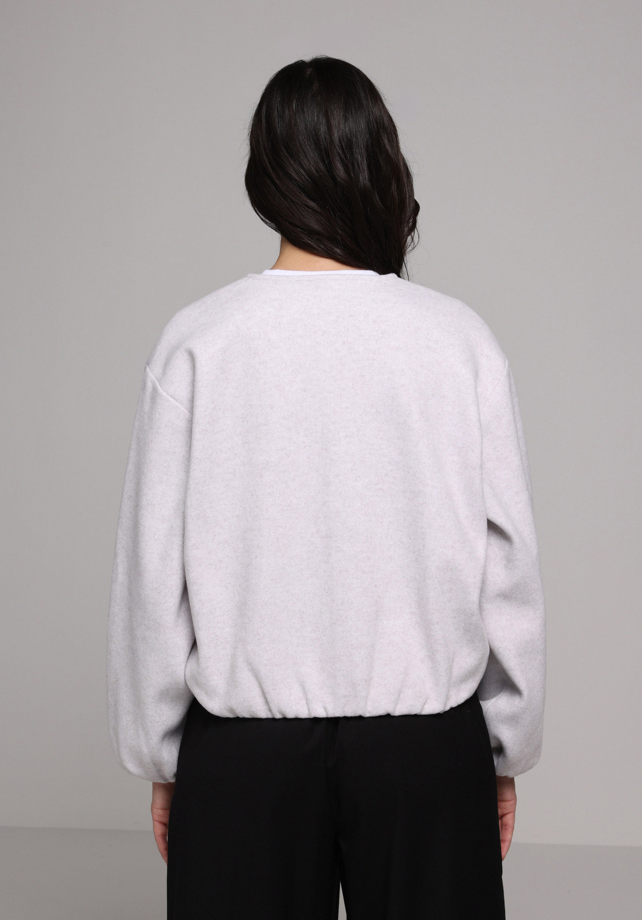 Regular Fit Yuvarlak Yaka Fermuarlı Astarlı  Kadın Ekru Ceket