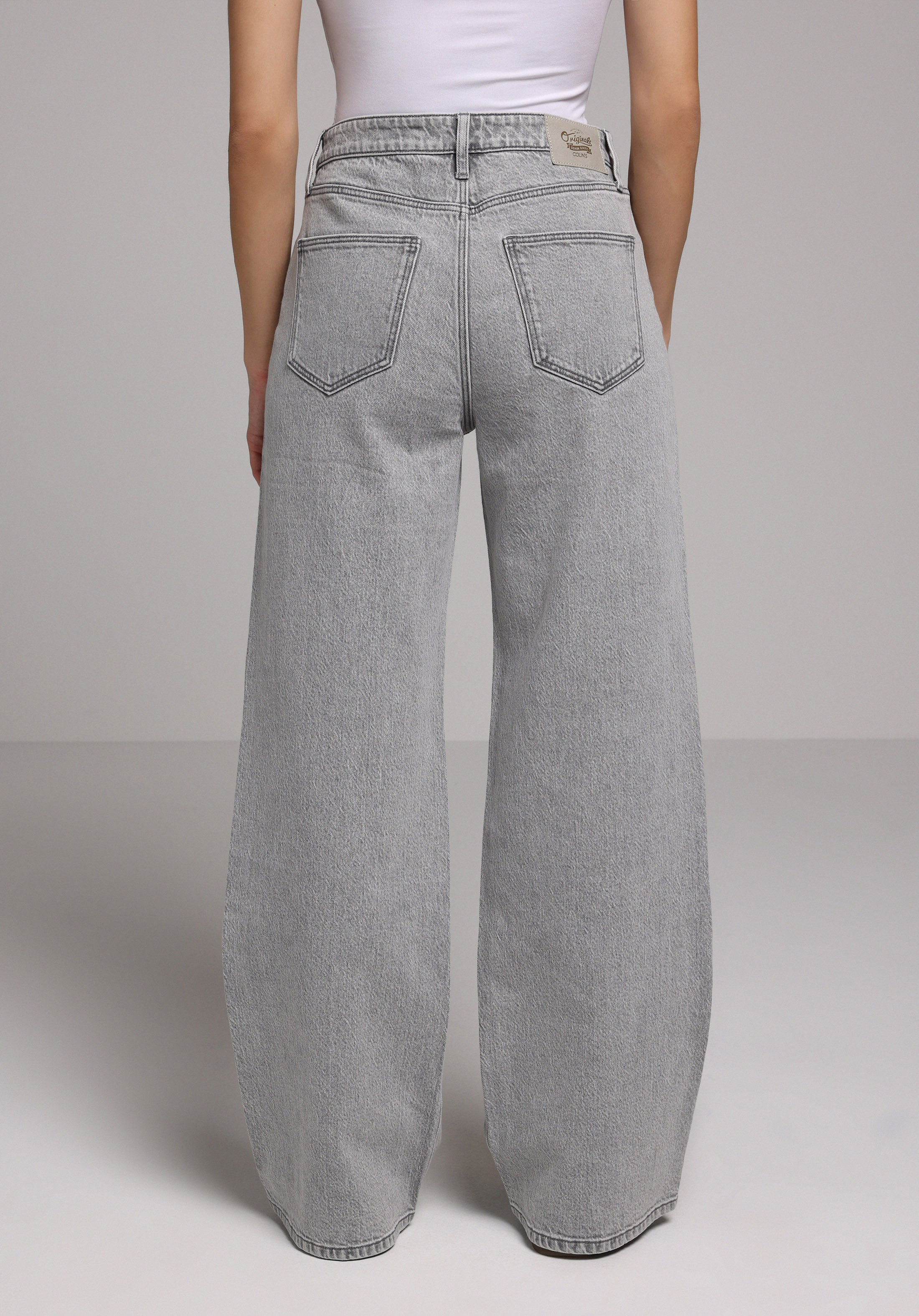 Regular Fit   Kadın Grey Denim Jean Pantolon