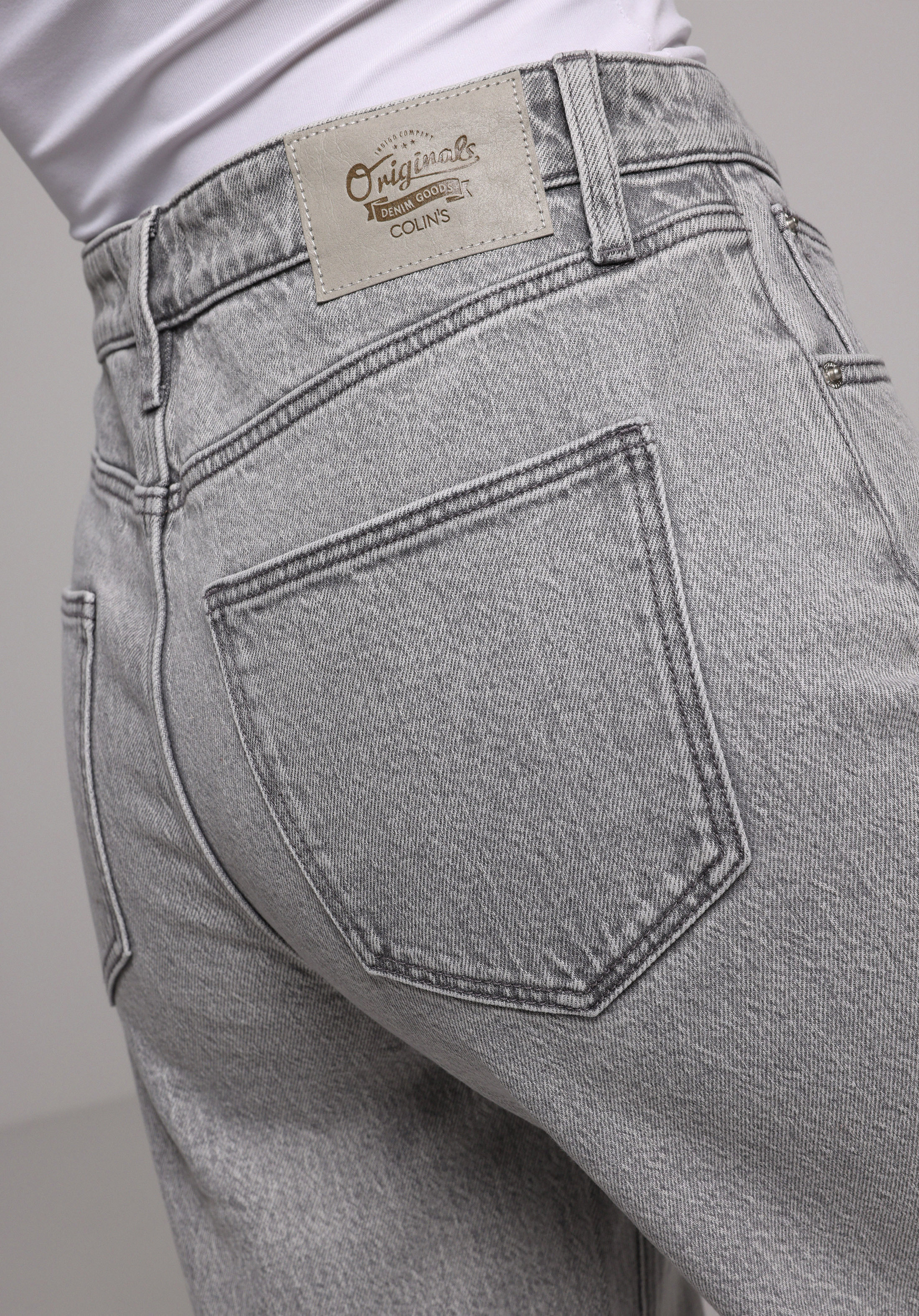 Regular Fit   Kadın Grey Denim Jean Pantolon