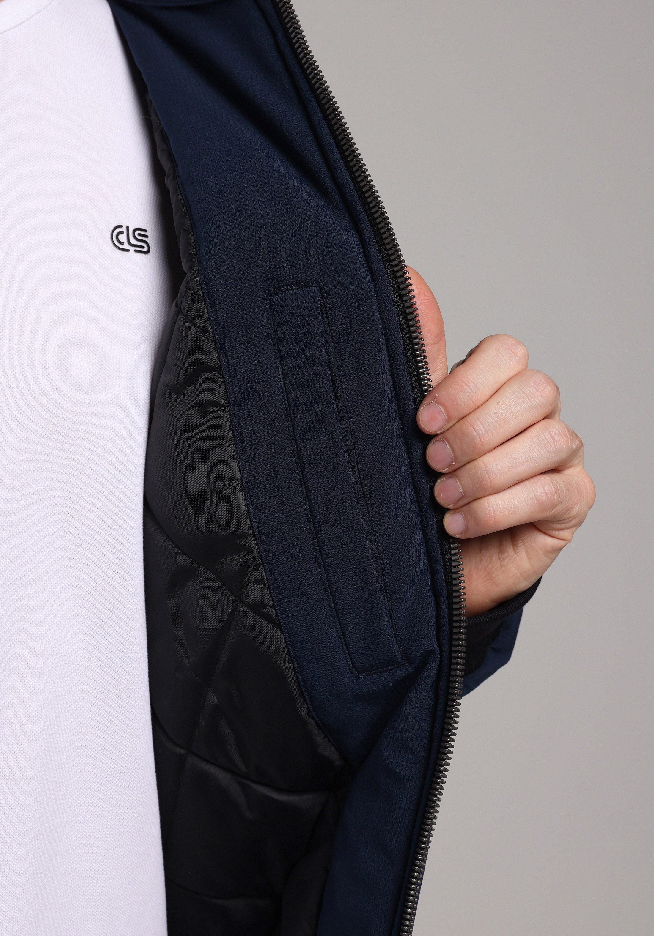 Oversize Fit     Erkek Lacivert Mont