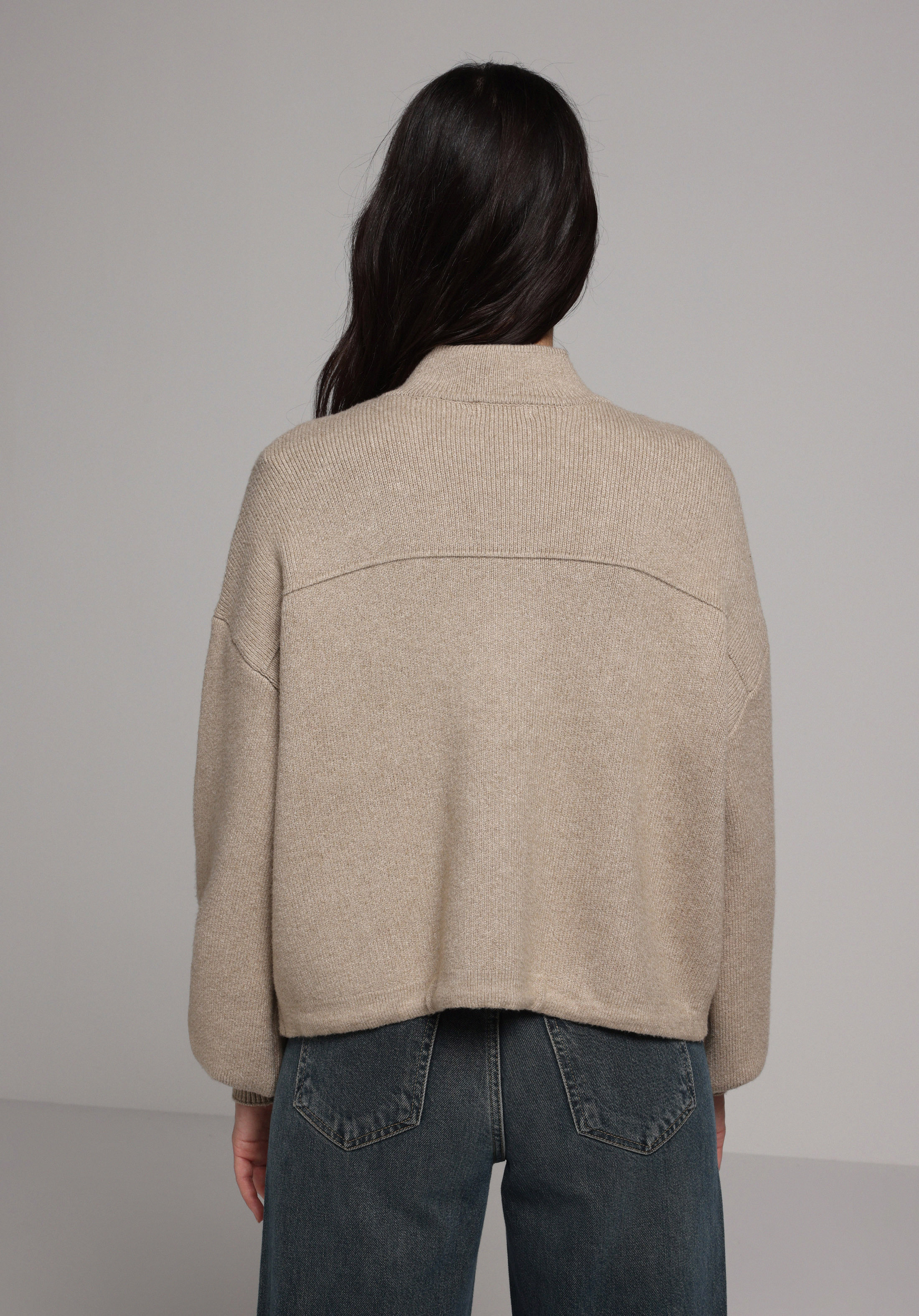 Regular Fit   Kadın Bej Hırka