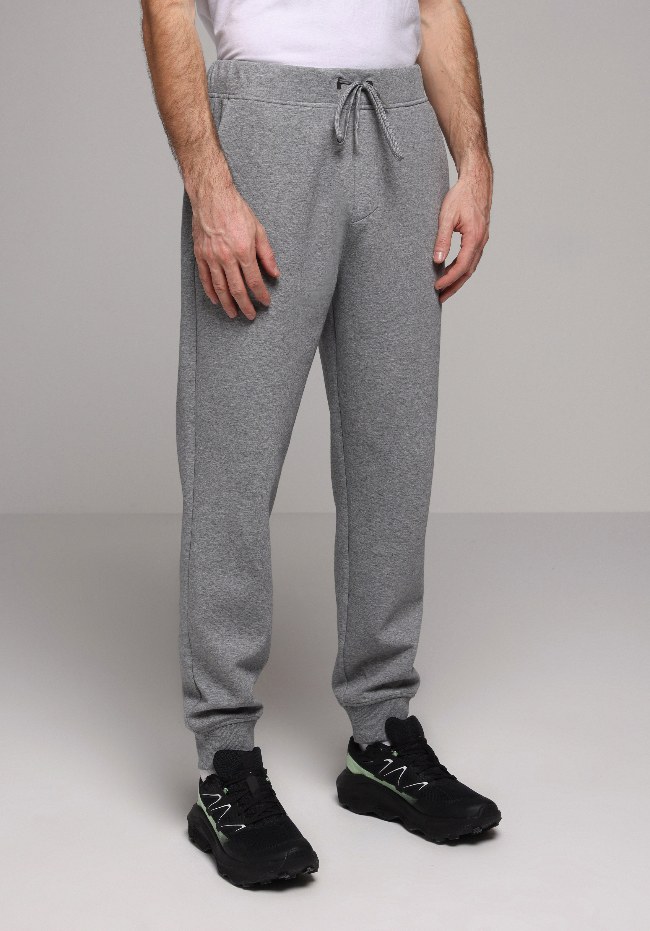 Regular Fit Orta Bel Düz Erkek Gri Eşofman Altı