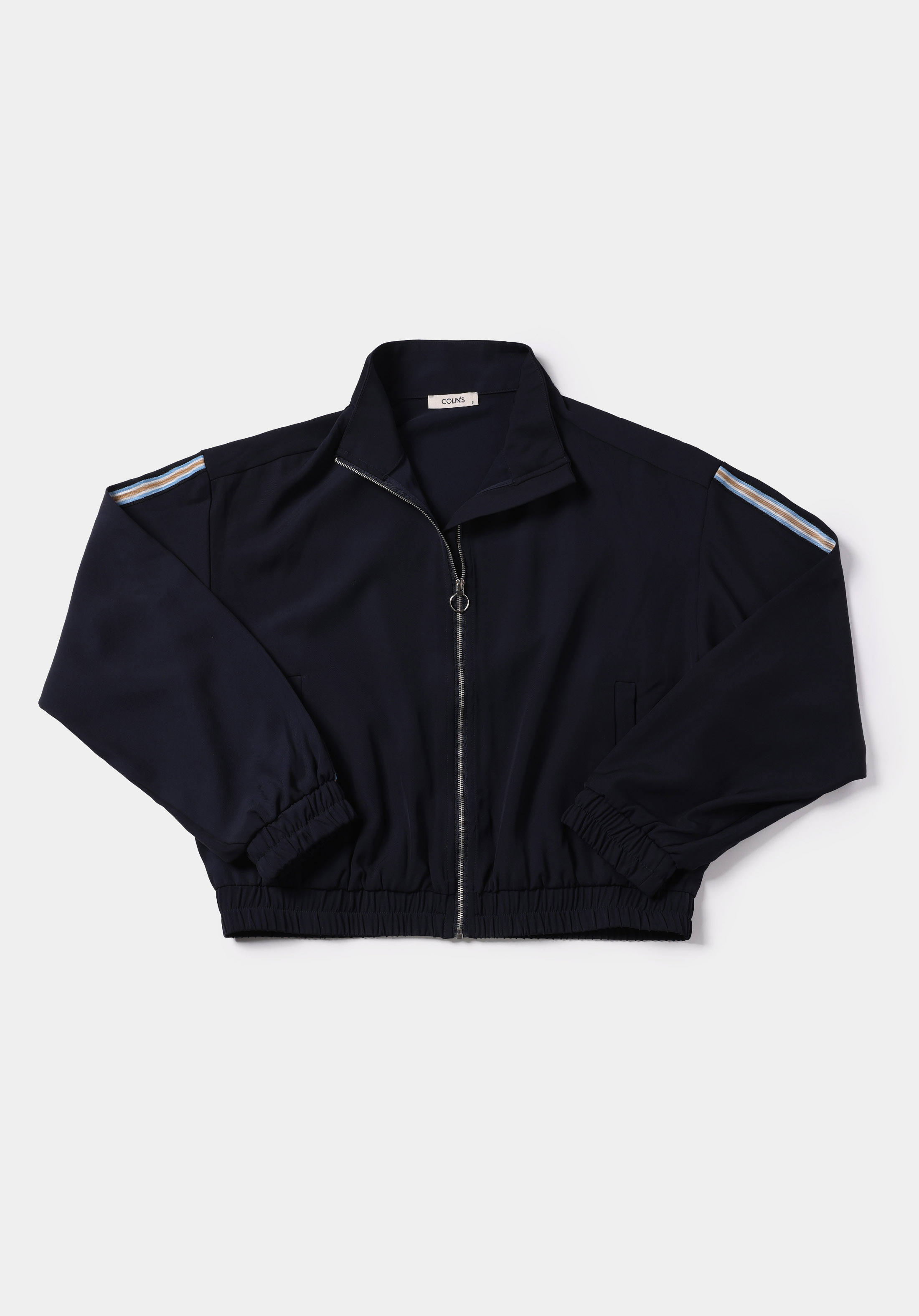 Regular Fit Fermuarlı Astarsız  Kadın Lacivert Ceket