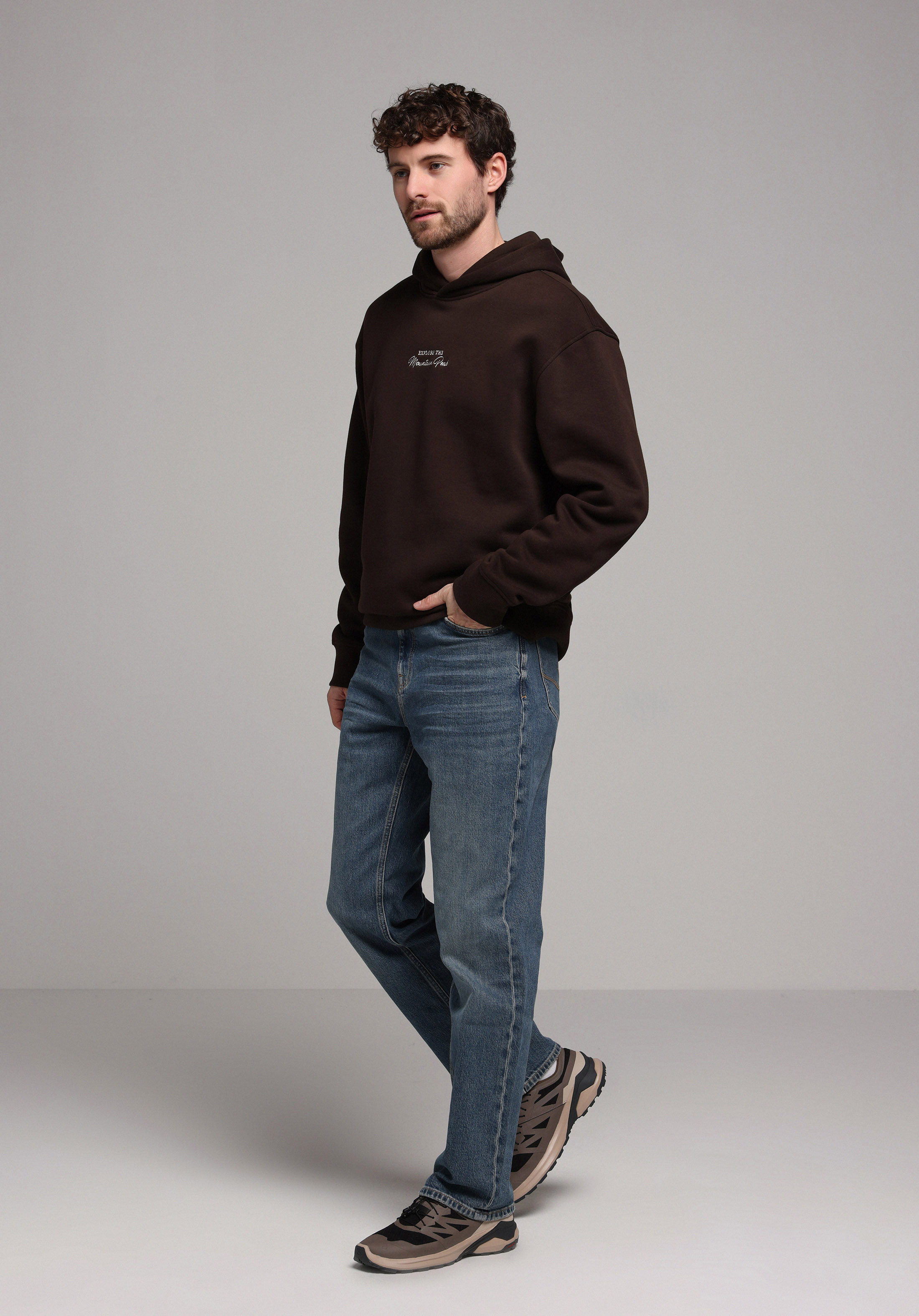 Comfort Fit   Erkek Kahverengi Sweatshirt
