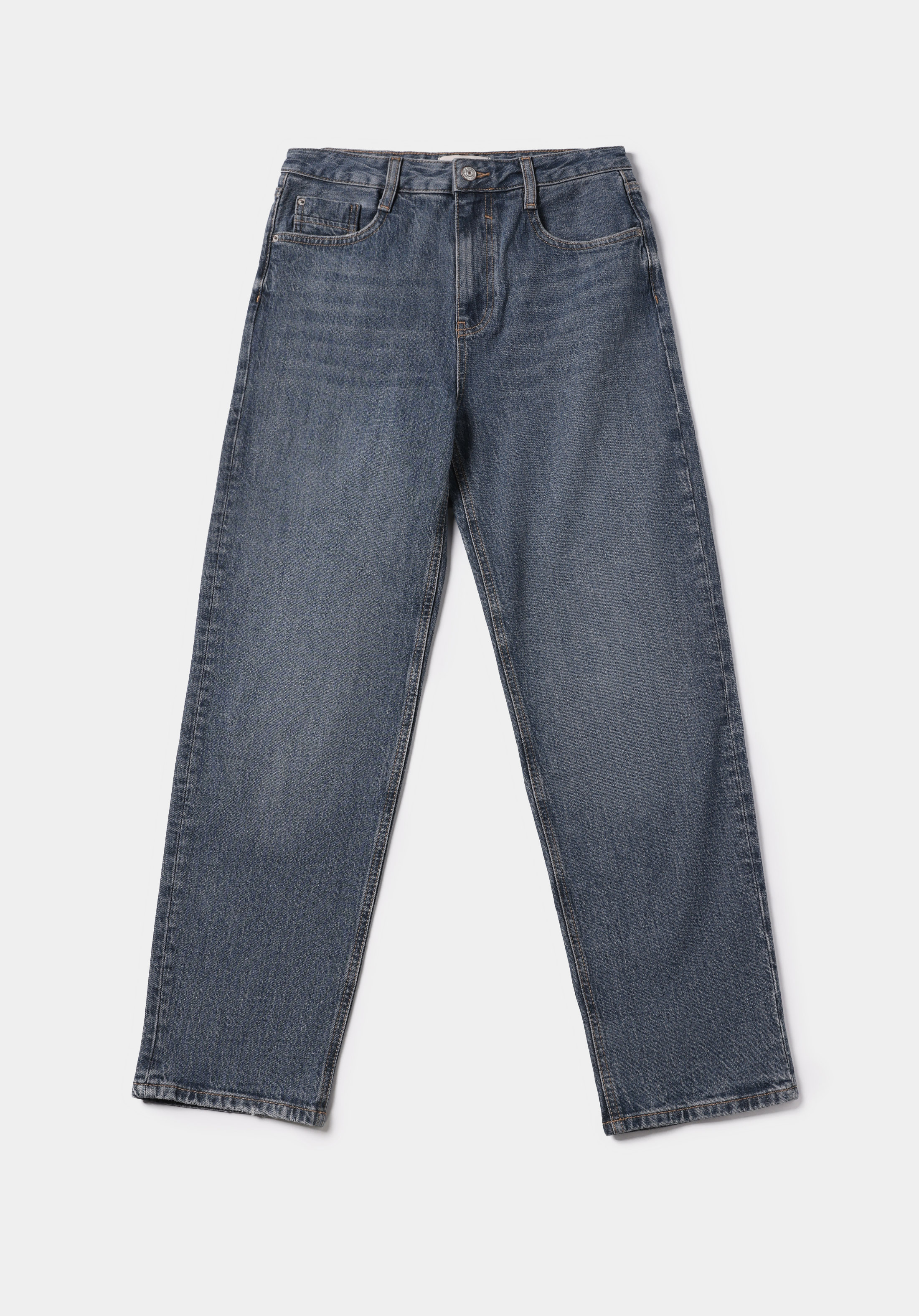 Straight Fit   Kadın İndigo Jean Pantolon