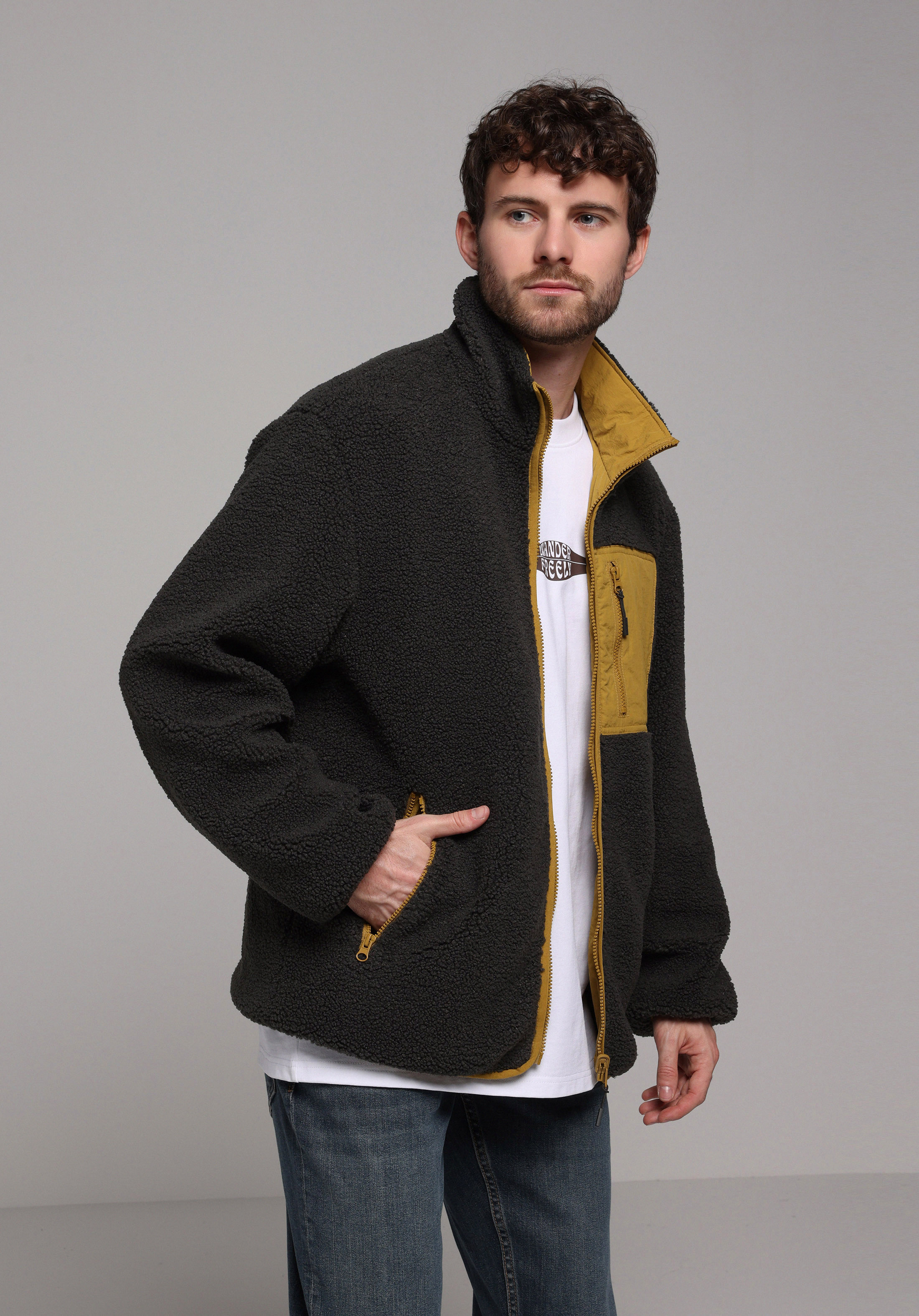 Regular Fit     Erkek Yeşil Mont