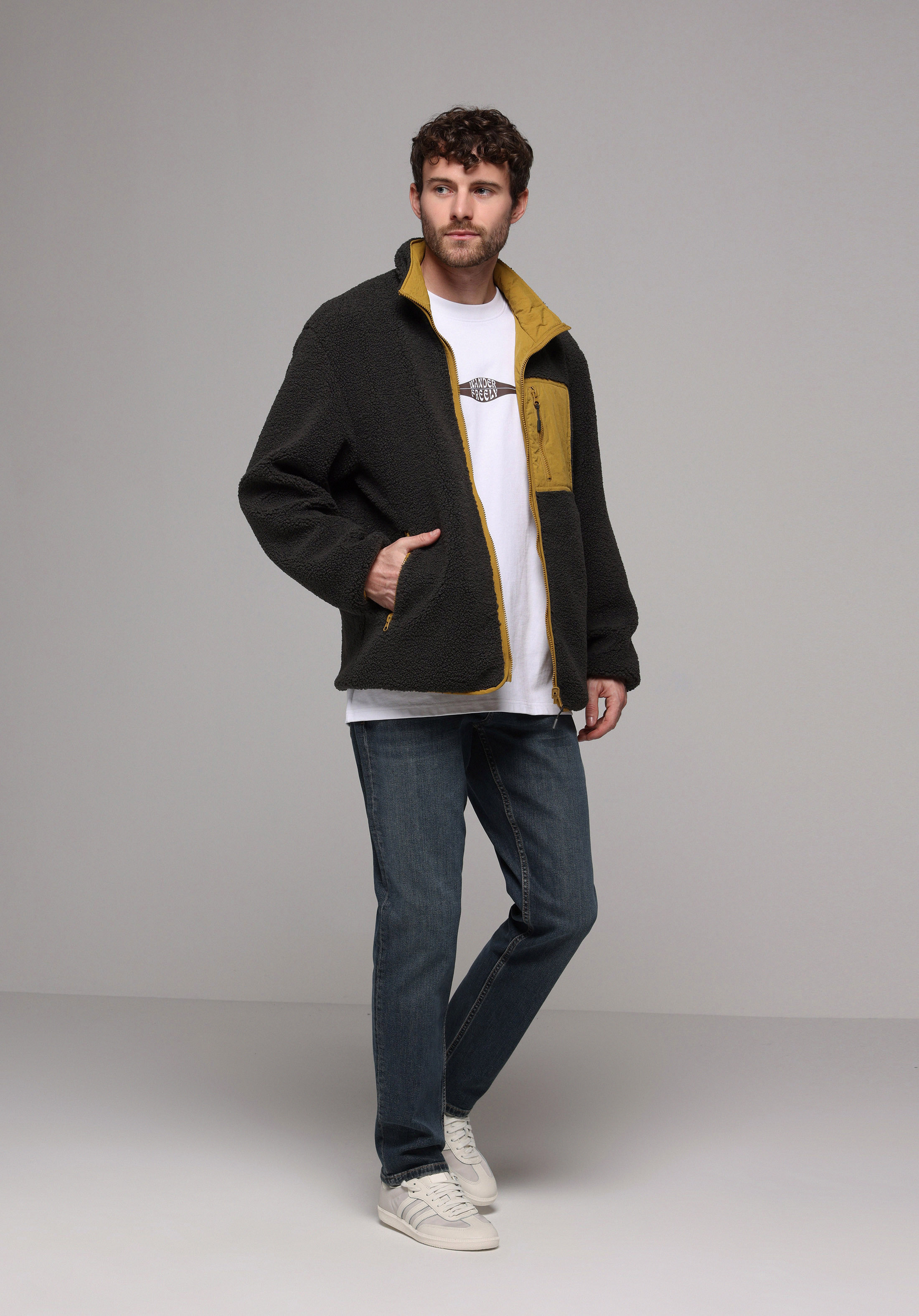 Regular Fit     Erkek Yeşil Mont