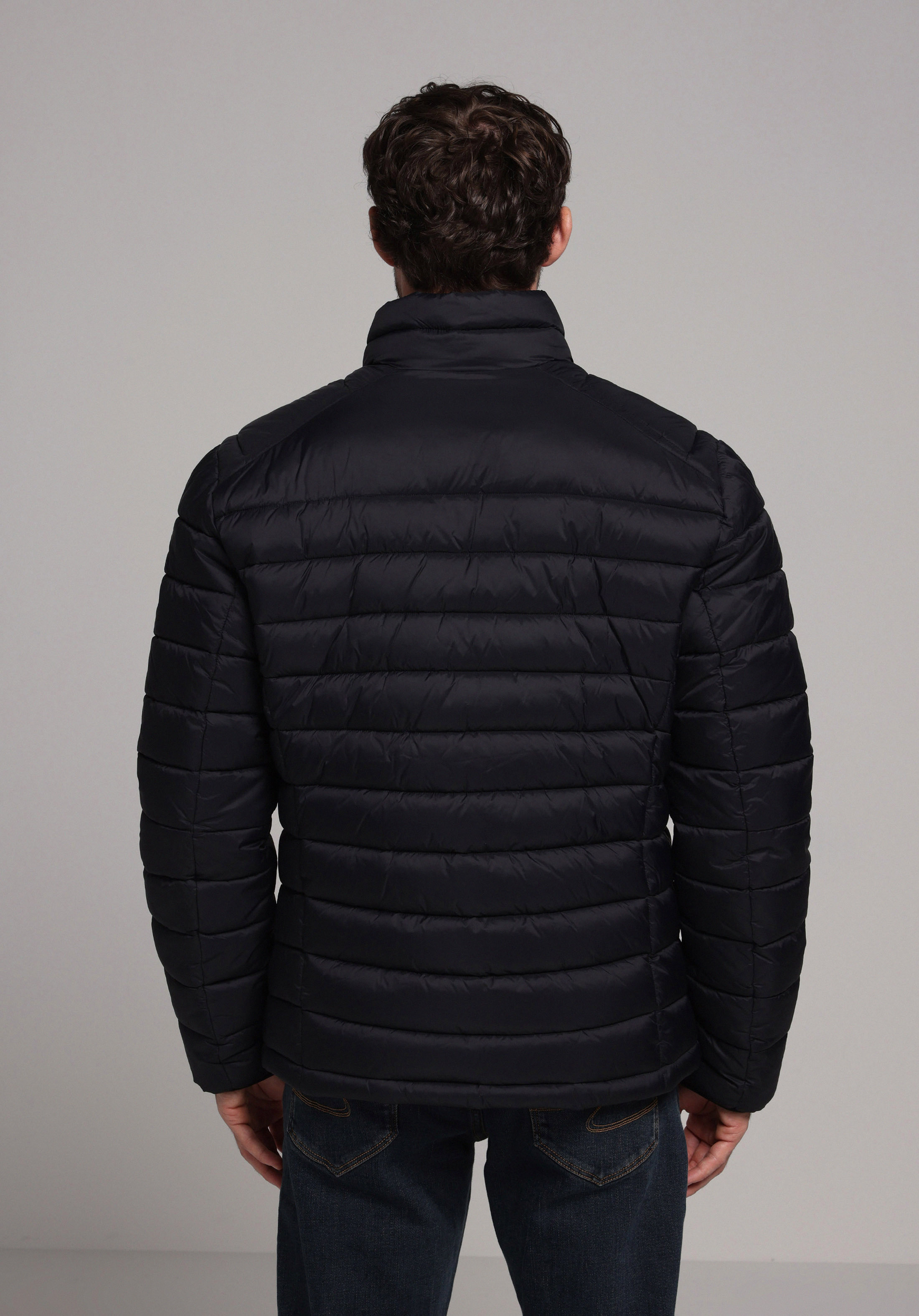 Slim Fit     Erkek Siyah Mont