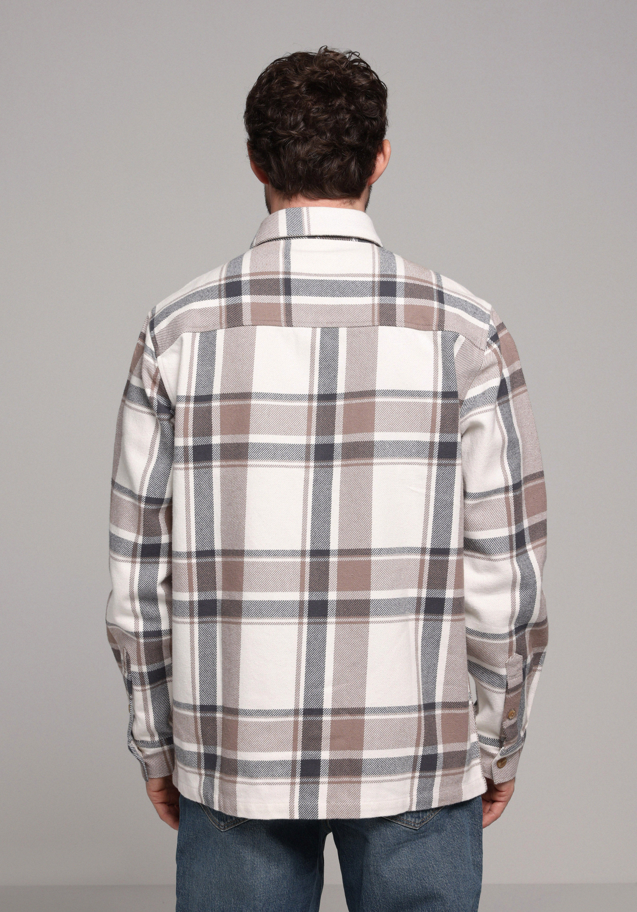 Comfort Fit   Erkek Ekru Shacket