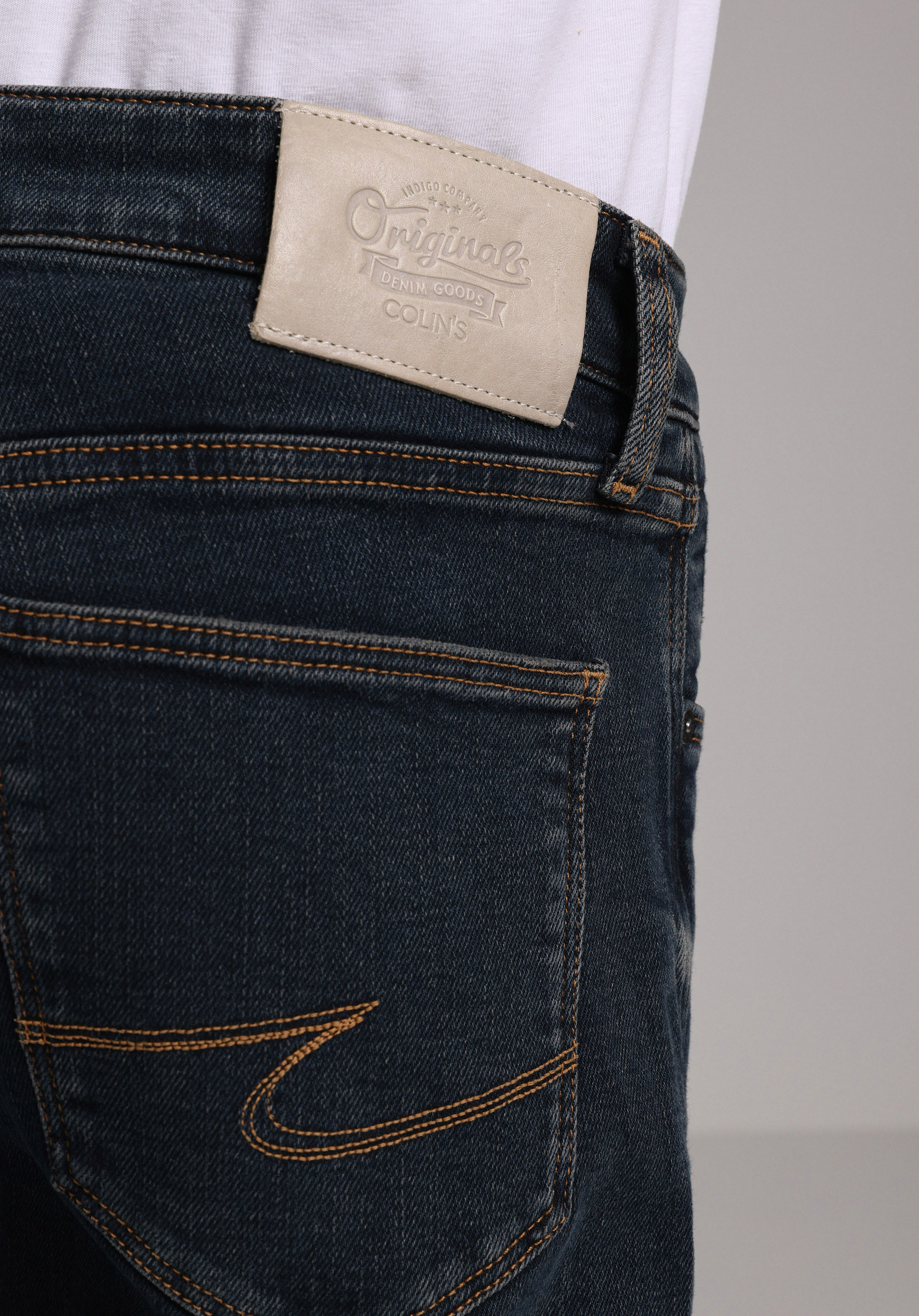 Slim Fit   Erkek Lacivert Jean Pantolon