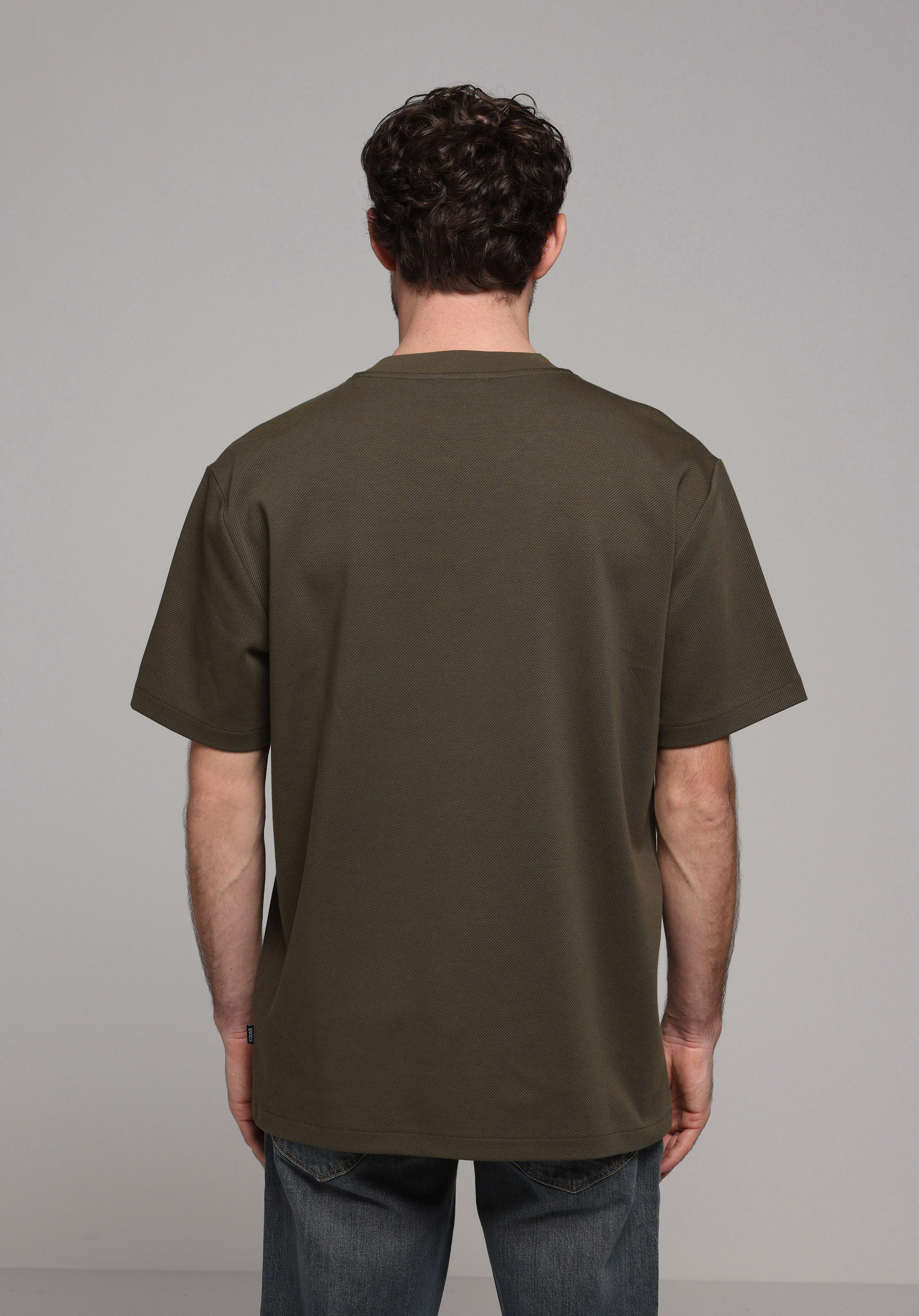 Comfort Fit Yuvarlak Yaka Düz Erkek Yeşil Kısa Kol Tişört