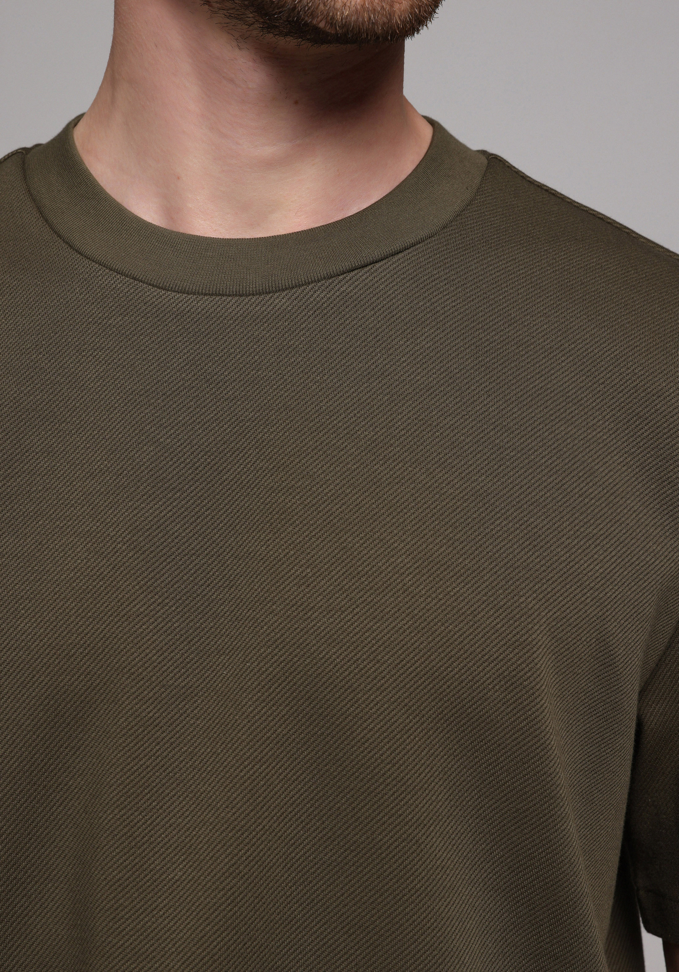 Comfort Fit Yuvarlak Yaka Düz Erkek Yeşil Kısa Kol Tişört