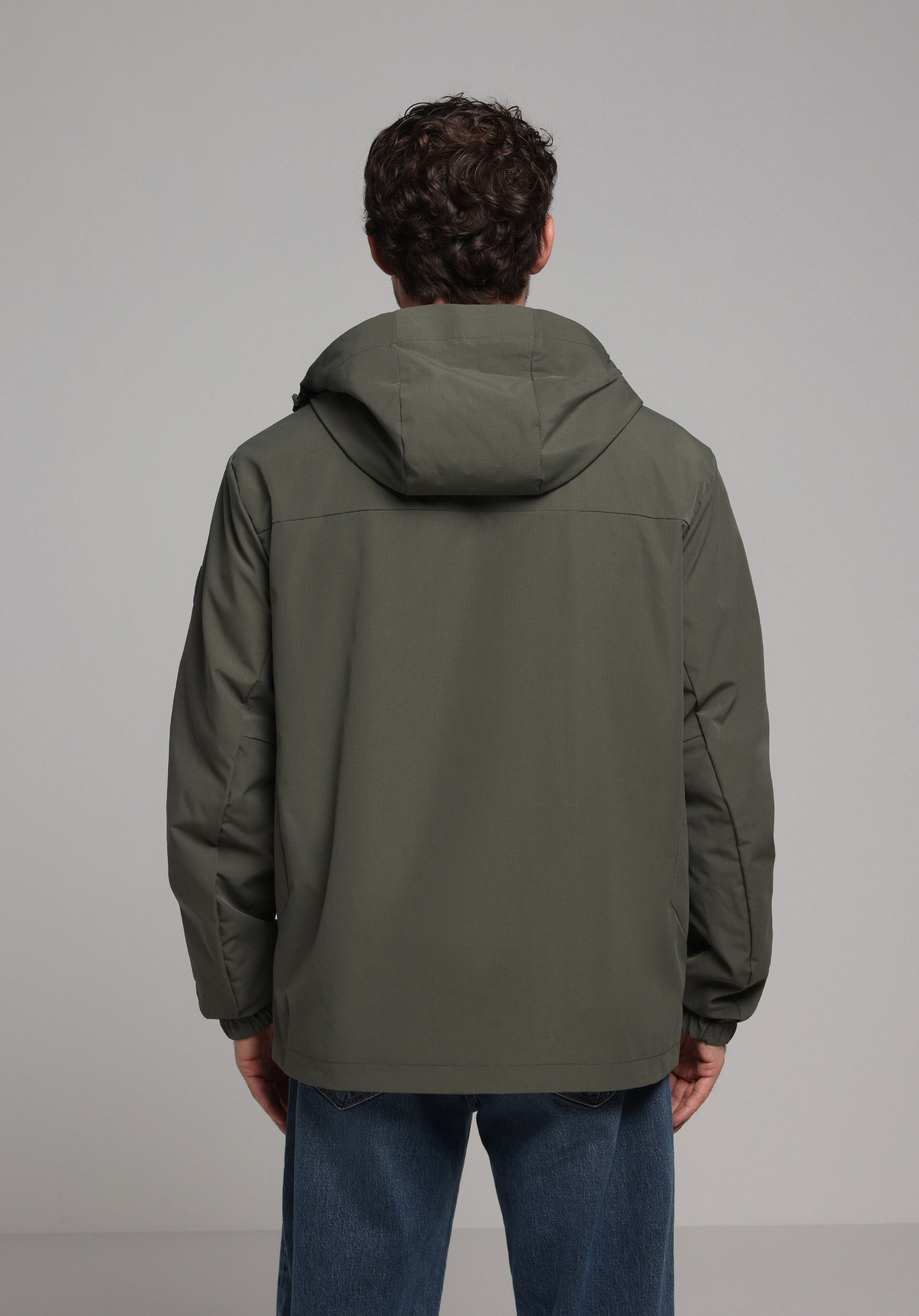 Regular Fit     Erkek Yeşil Yağmurluk