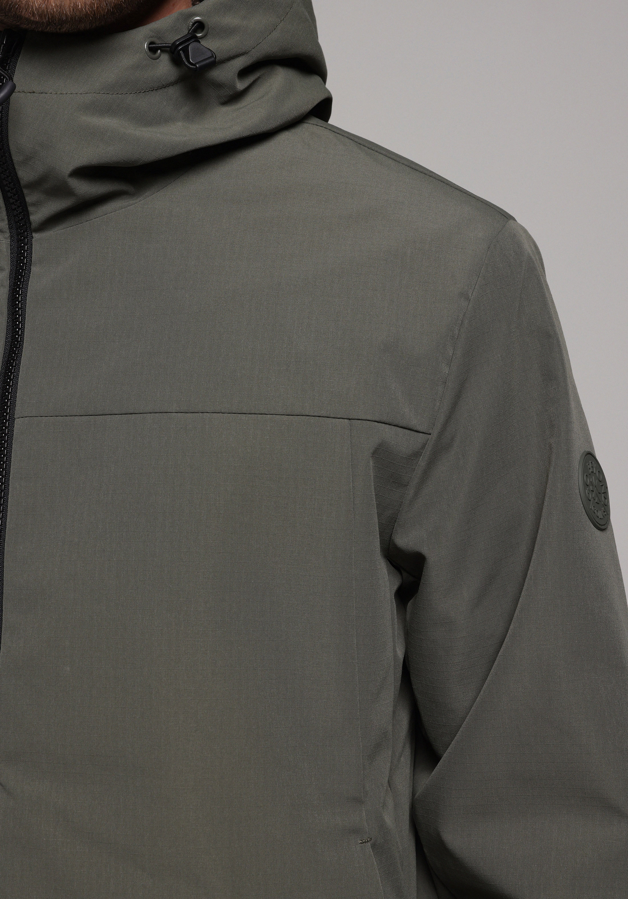 Regular Fit     Erkek Yeşil Yağmurluk