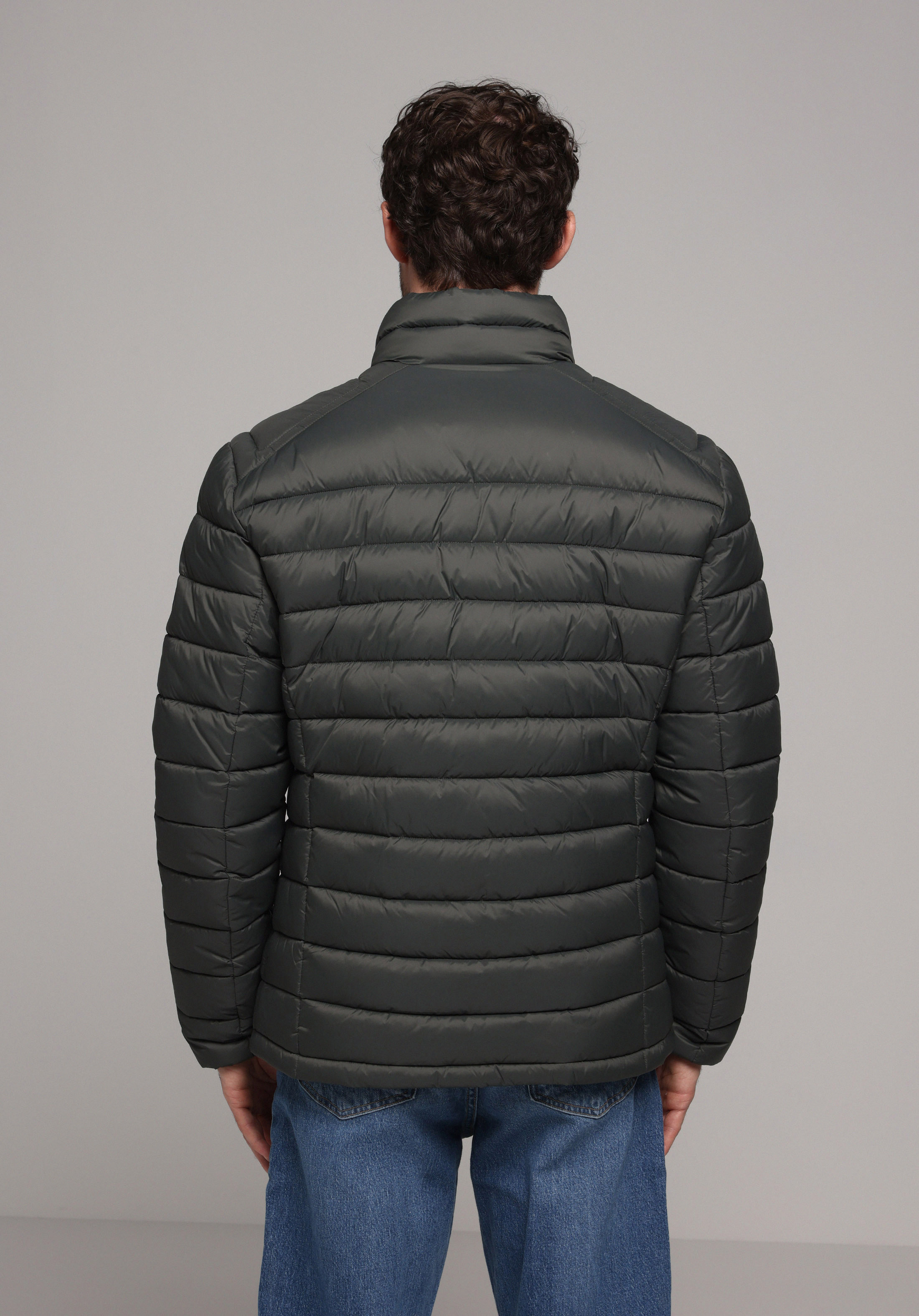 Slim Fit     Erkek Yeşil Mont