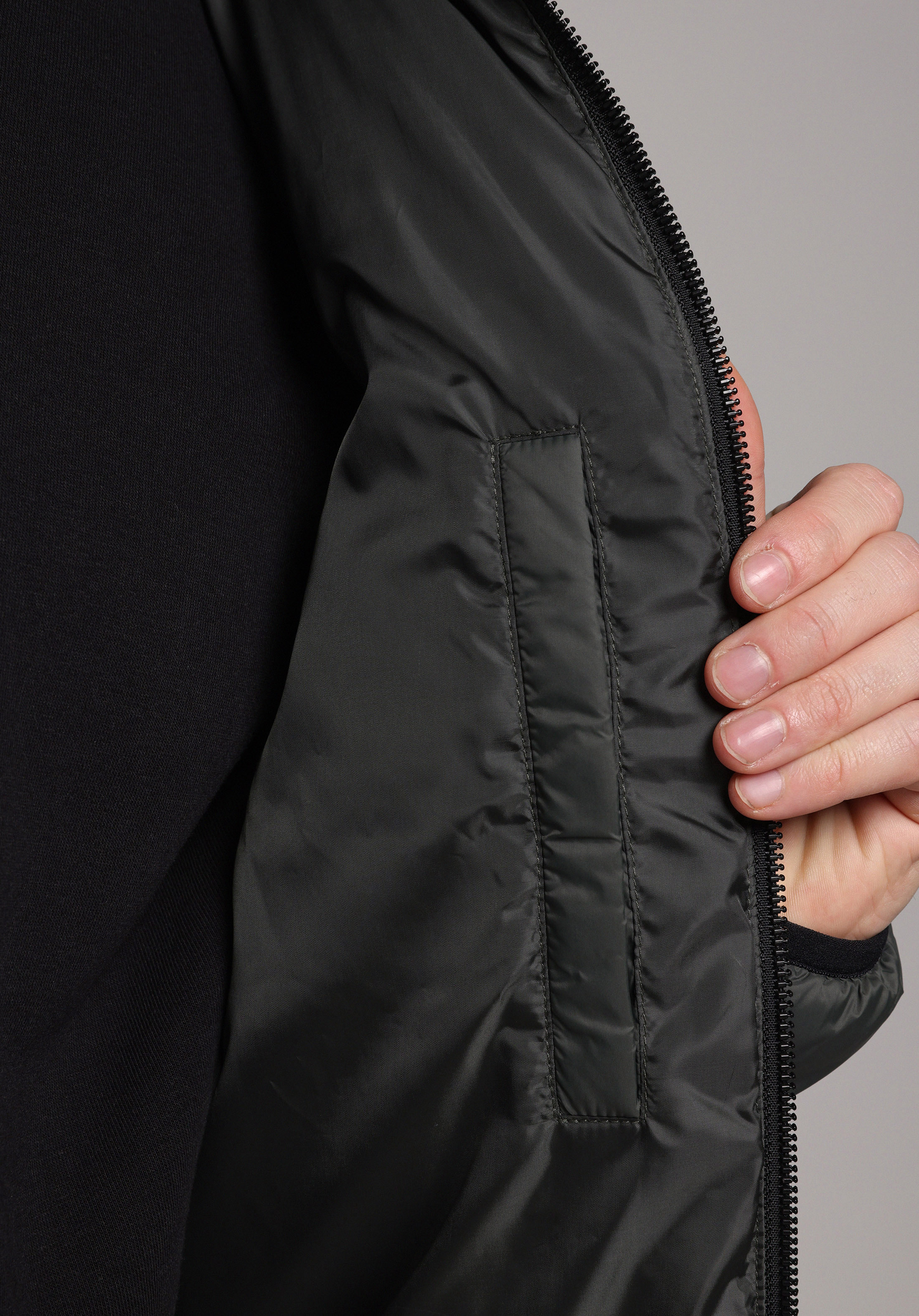 Slim Fit     Erkek Yeşil Mont