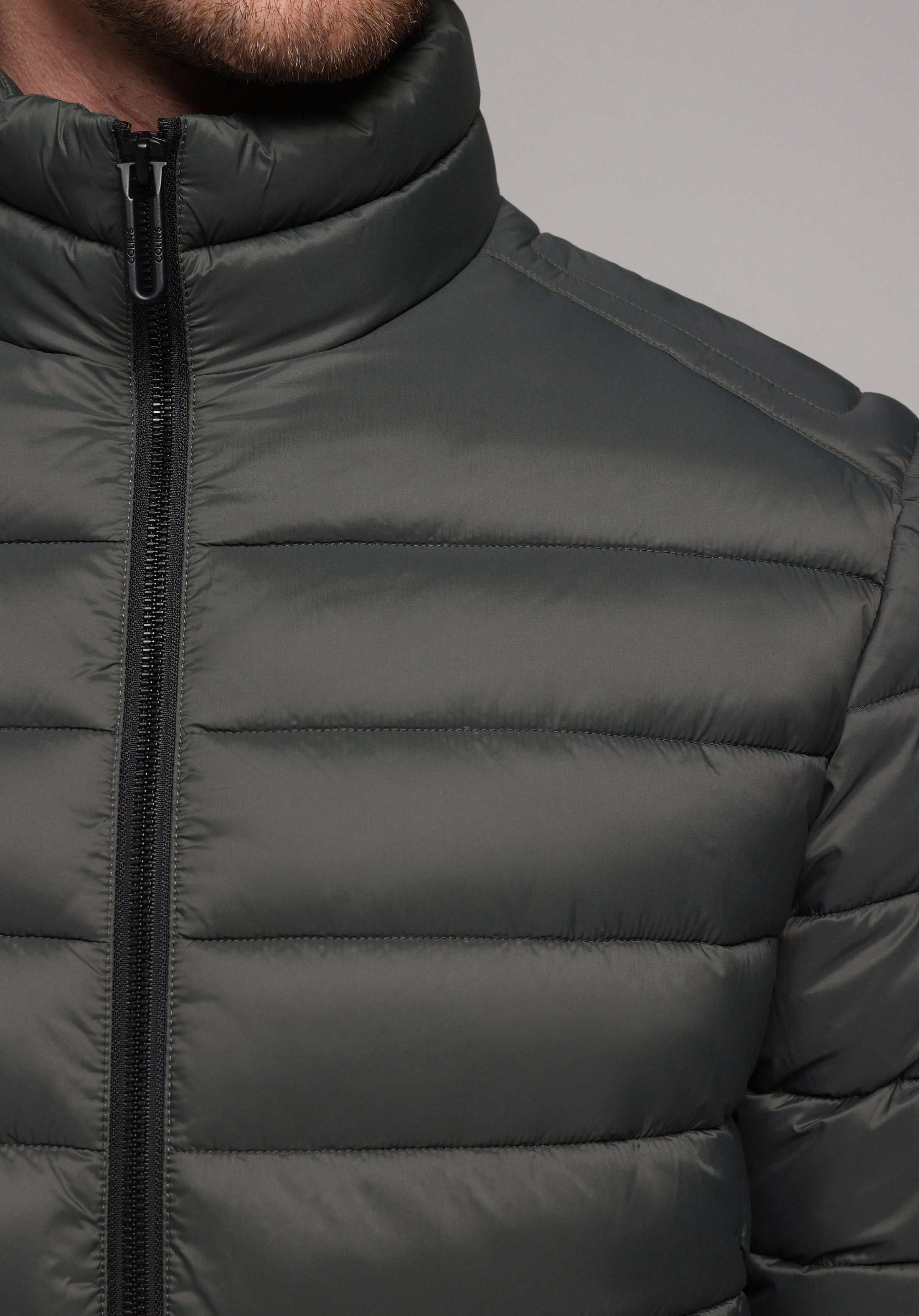 Slim Fit     Erkek Yeşil Mont