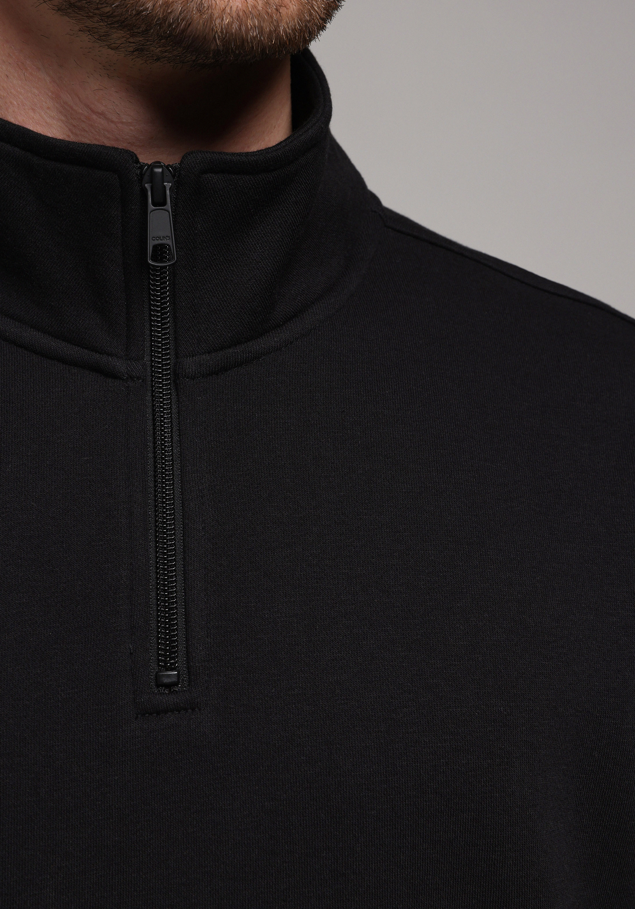 Comfort Fit   Erkek Siyah Sweatshirt