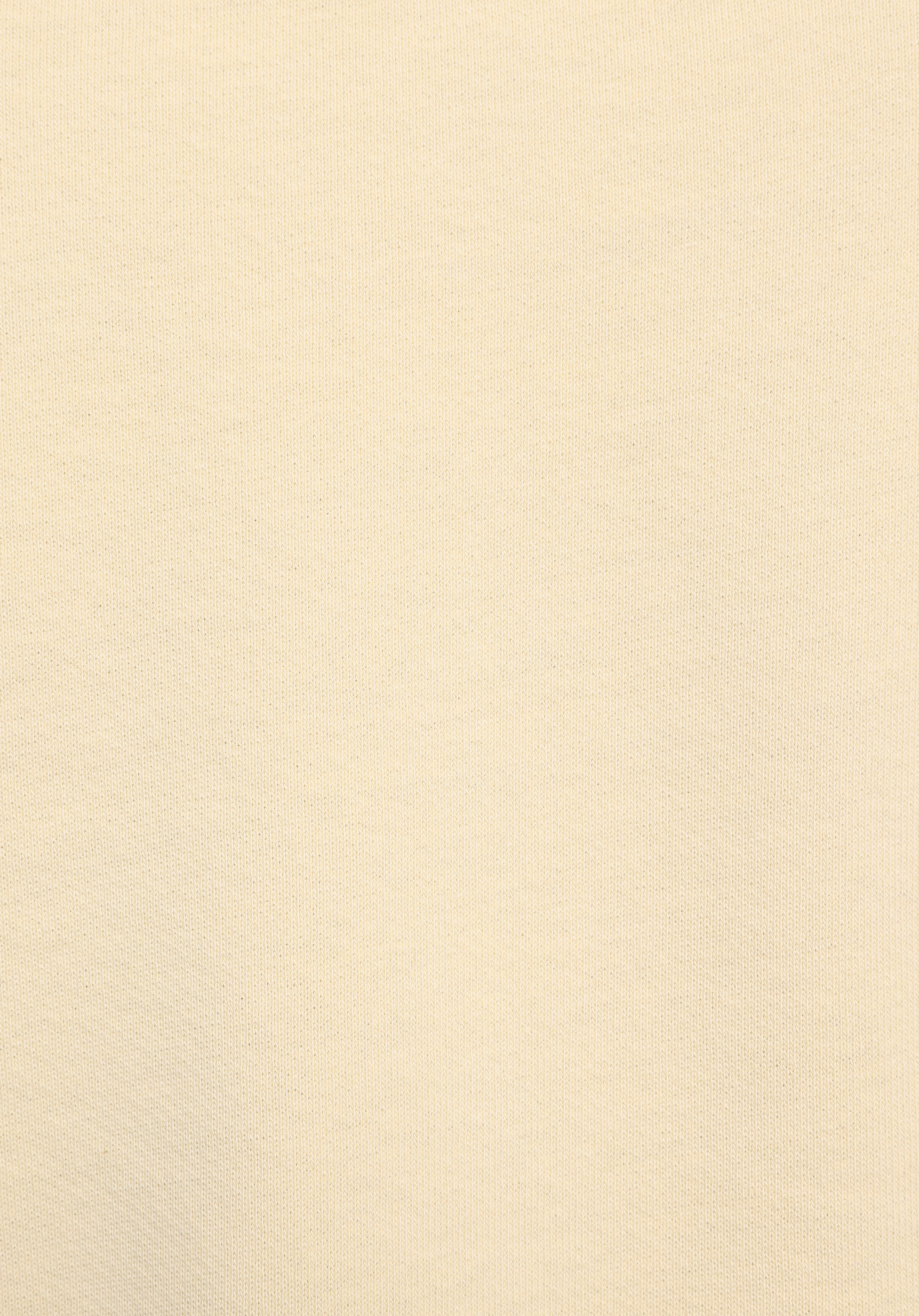 Regular Fit Yuvarlak Yaka Düz Kadın Sari Sweatshirt