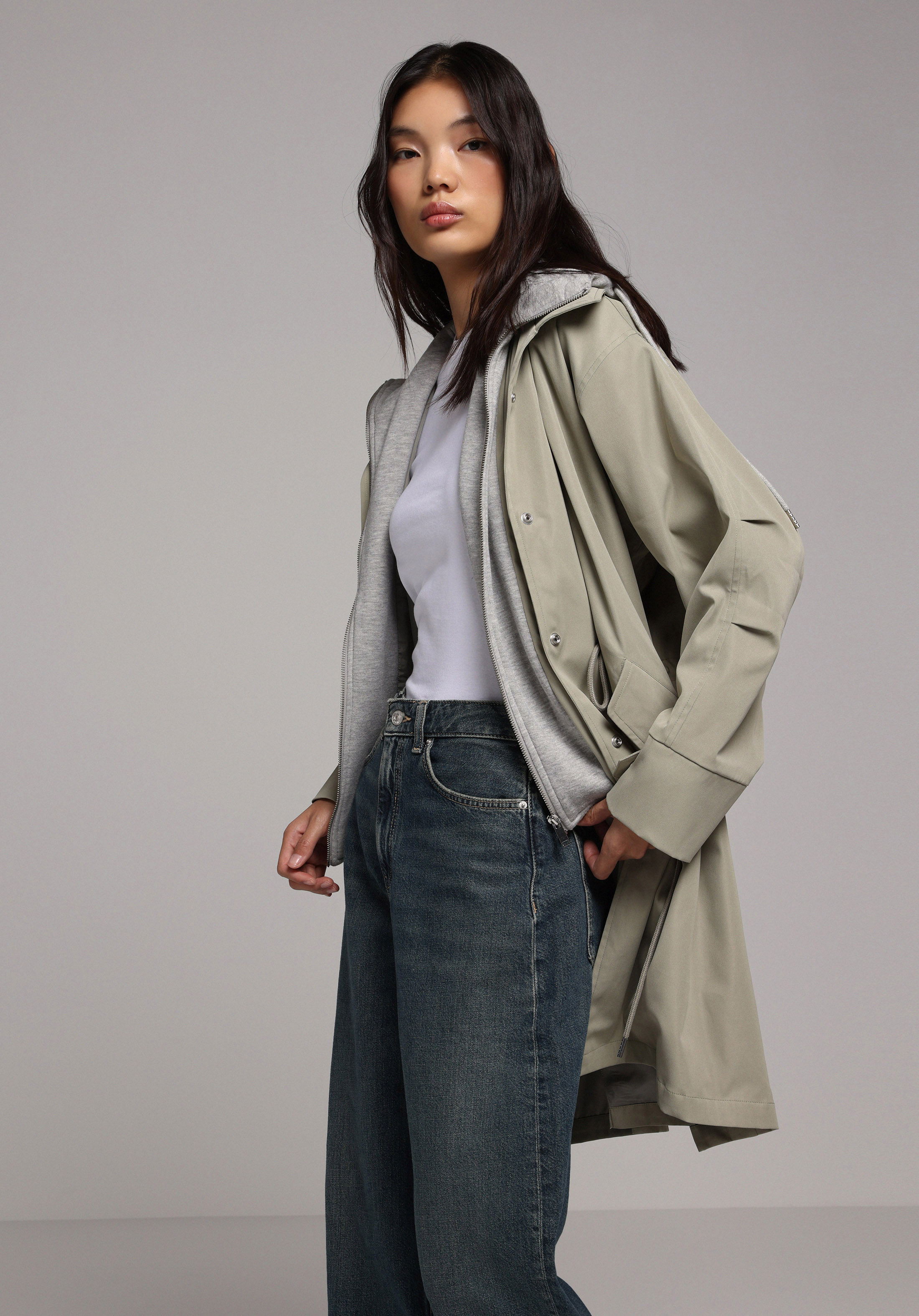 Regular Fit     Kadın Yeşil Yağmurluk