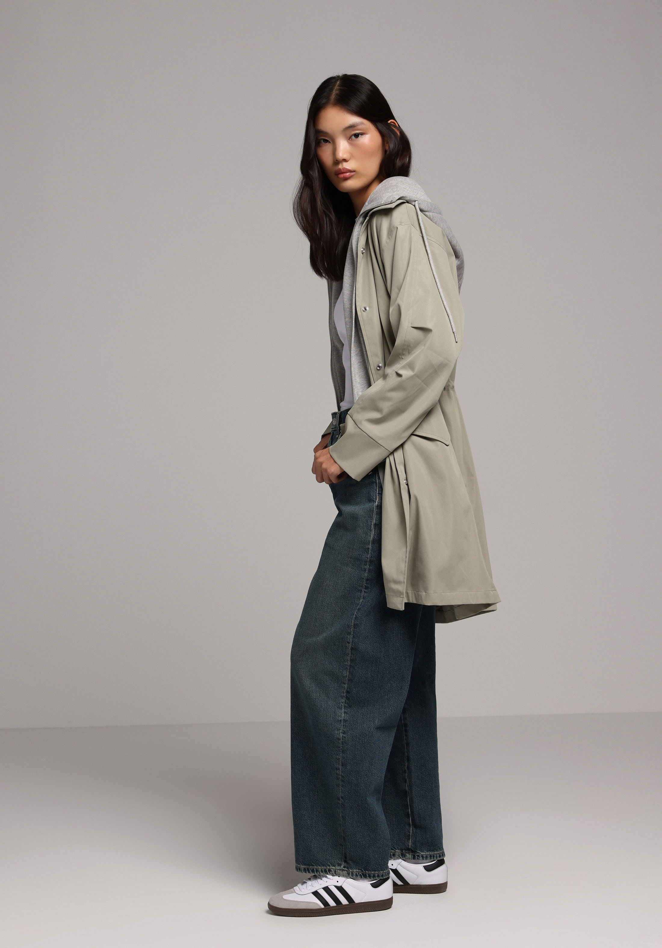 Regular Fit     Kadın Yeşil Yağmurluk