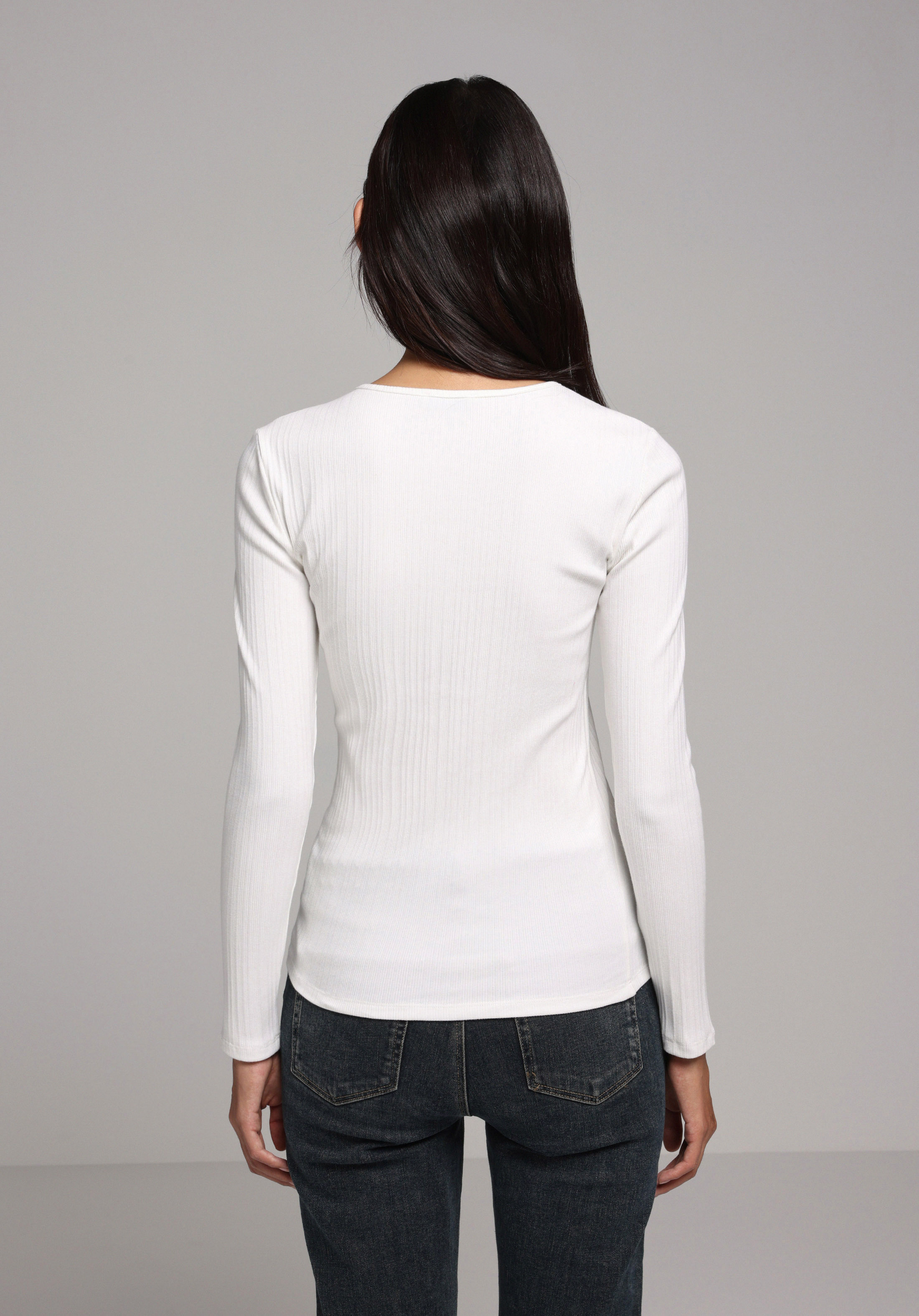 Slim Fit   Kadın Beyaz Tişört