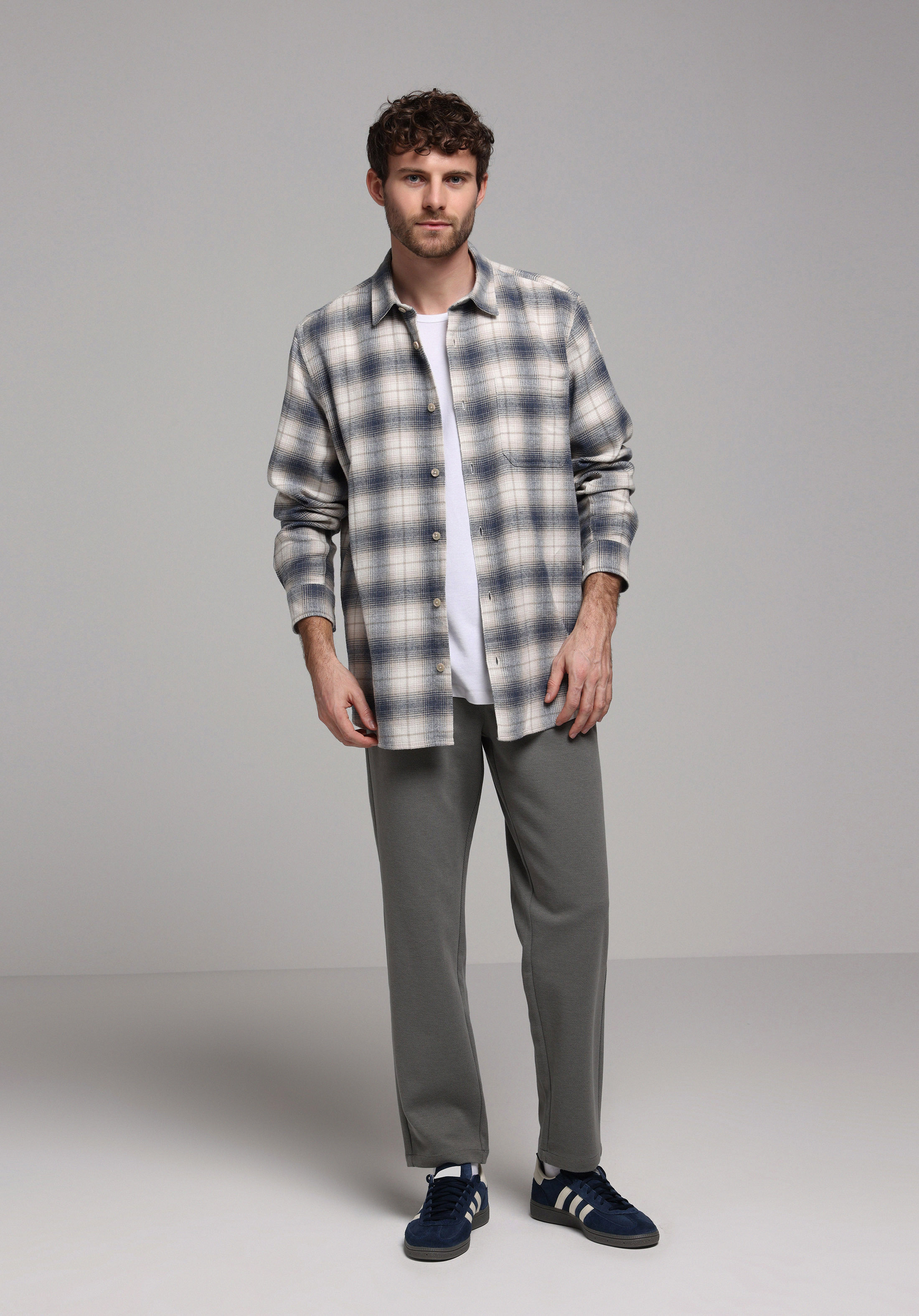 Regular Fit Orta Bel Düz Paça Erkek Yeşil  Pantolon