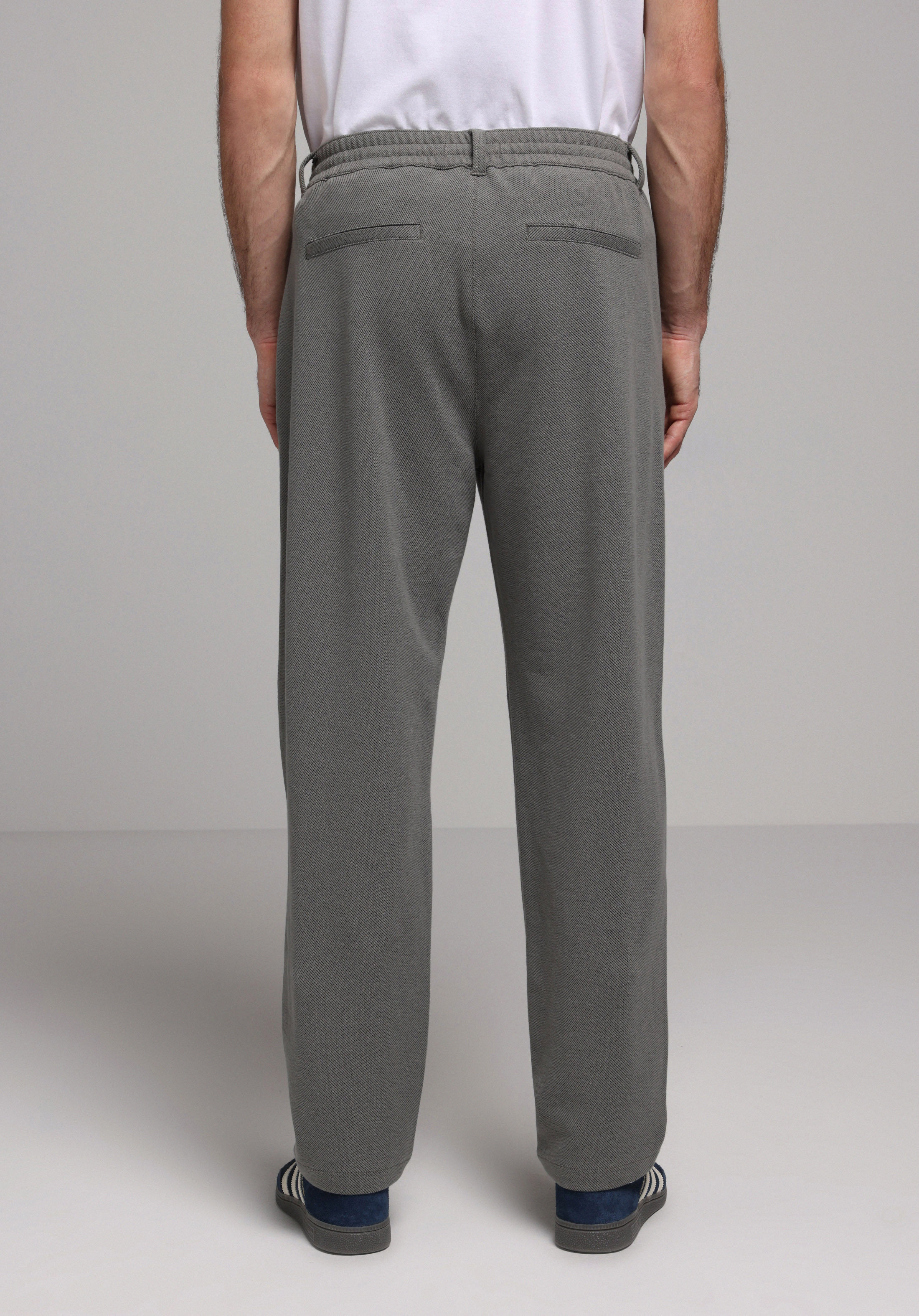 Regular Fit Orta Bel Düz Paça Erkek Yeşil  Pantolon