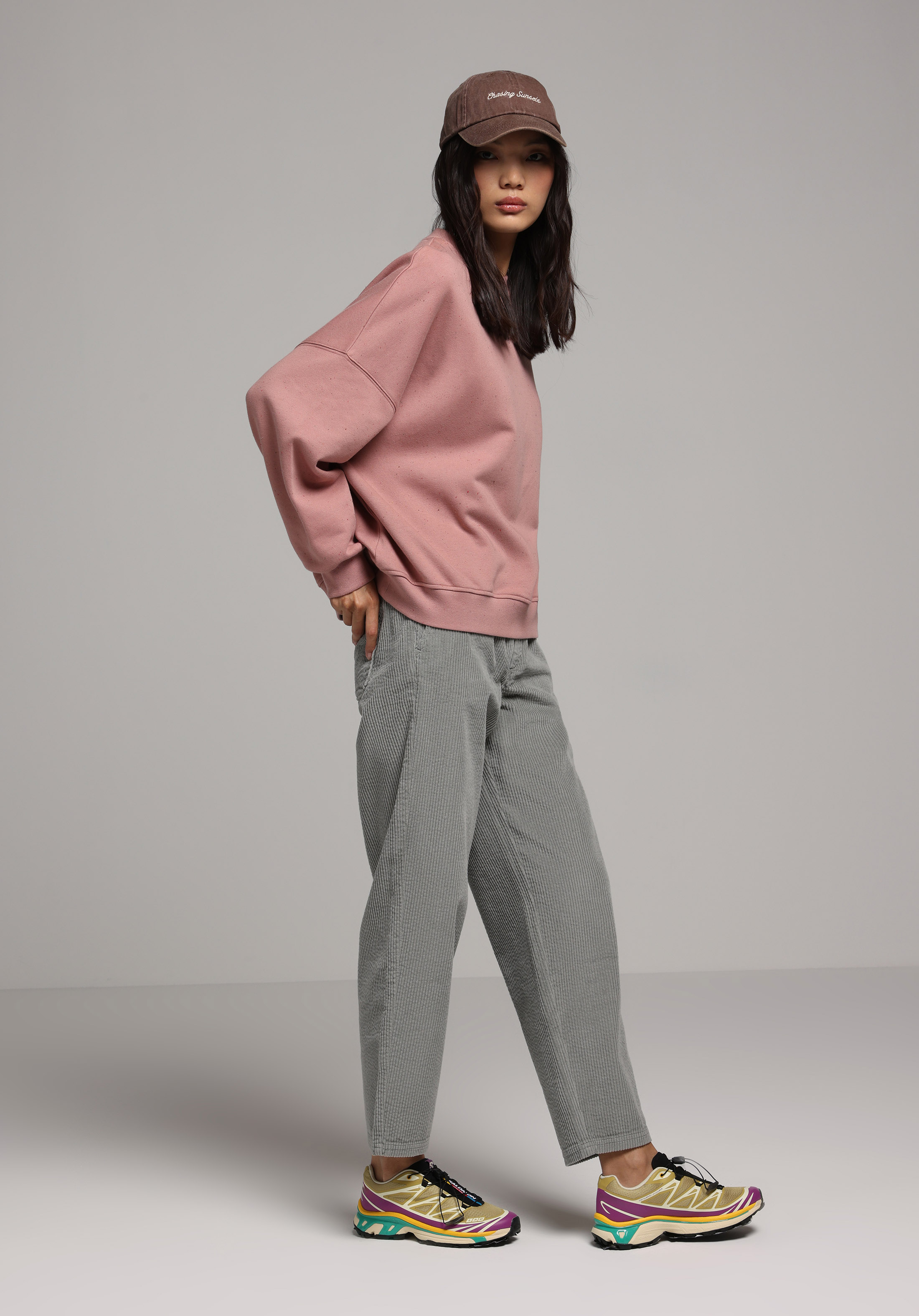 Regular Fıt Düşük Bel Düz Paça Kadın Yeşil  Pantolon