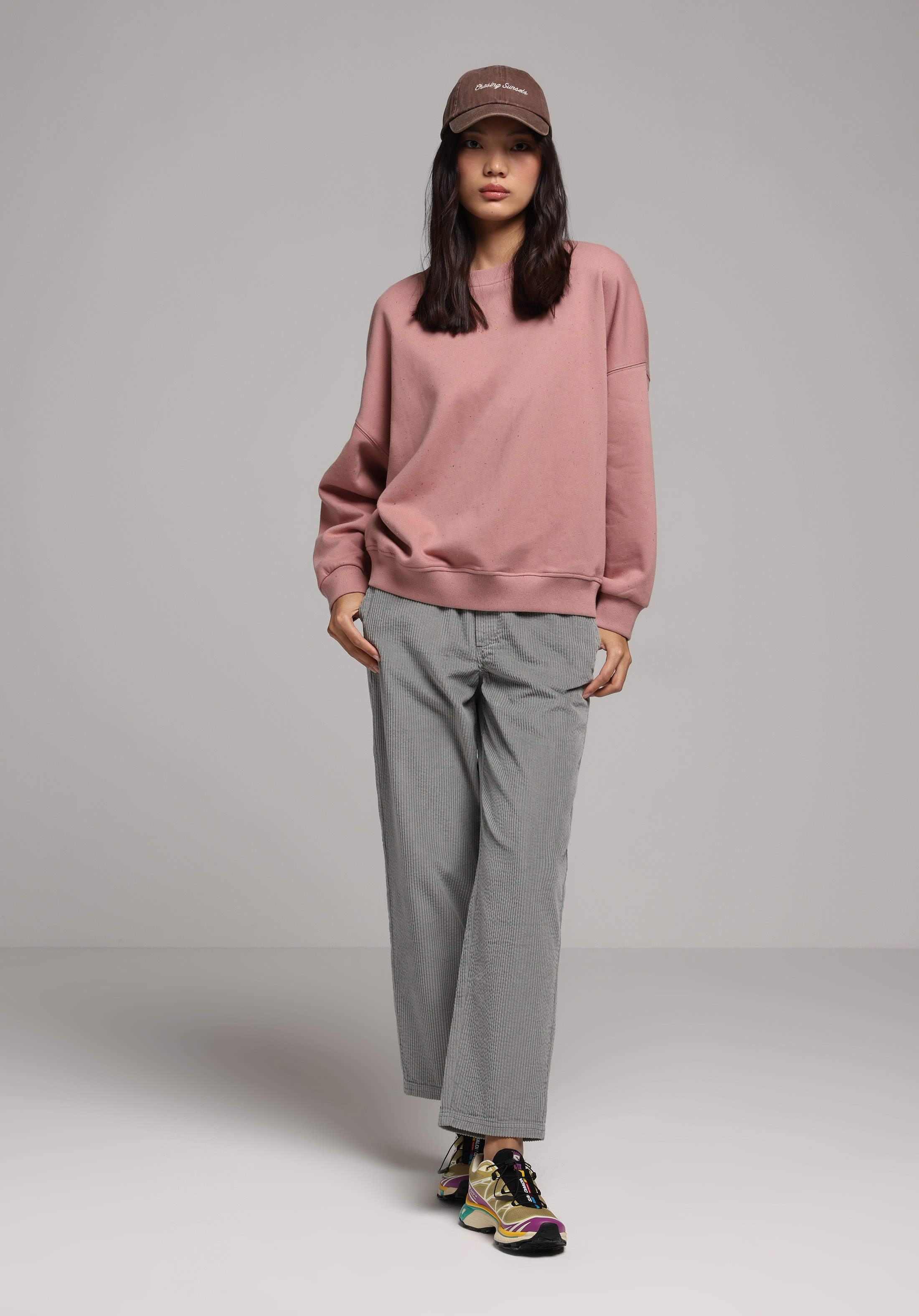 Regular Fıt Düşük Bel Düz Paça Kadın Yeşil  Pantolon