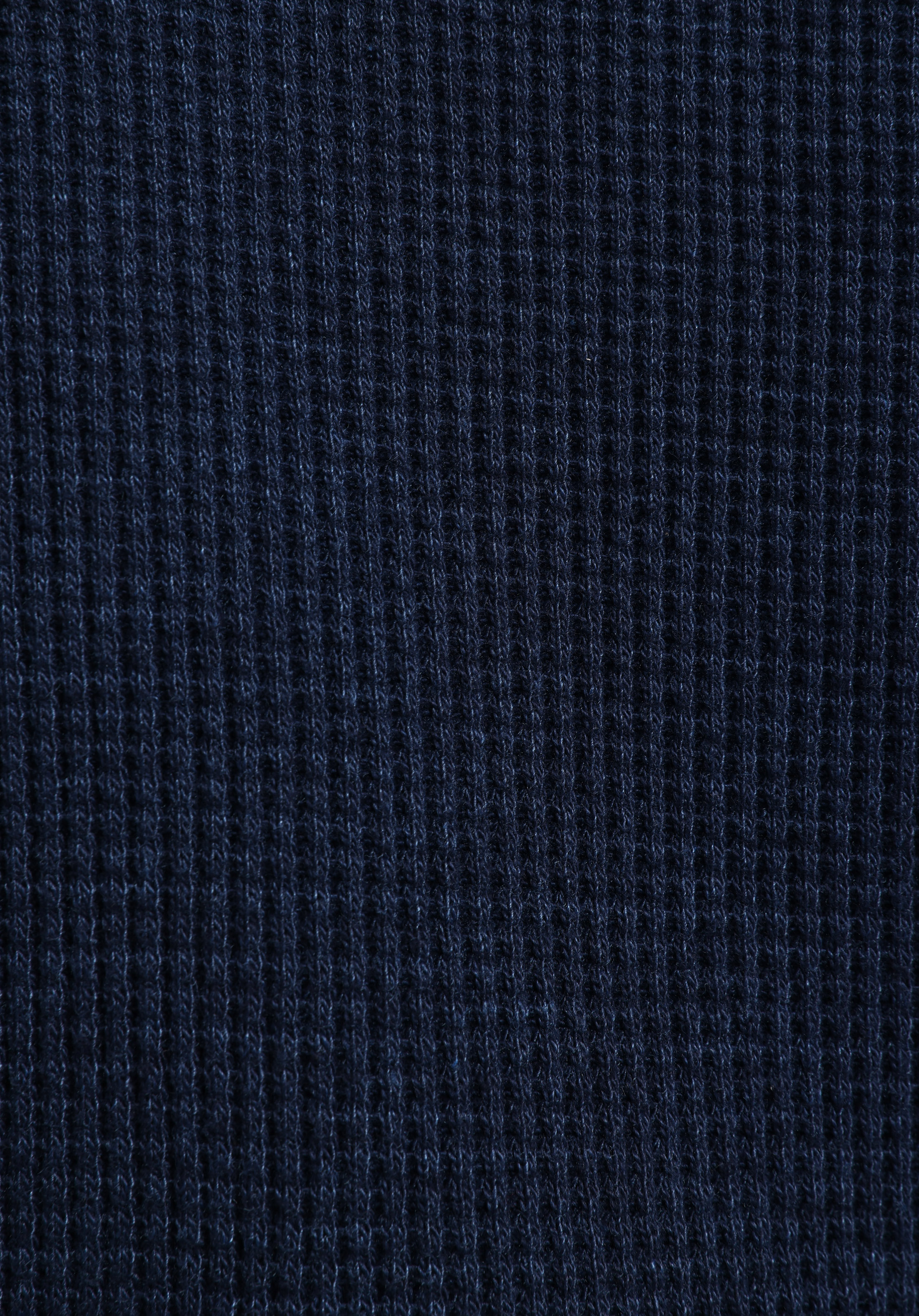 Regular Fit Yuvarlak Yaka Düz Erkek Mavi Uzun Kol Tişört