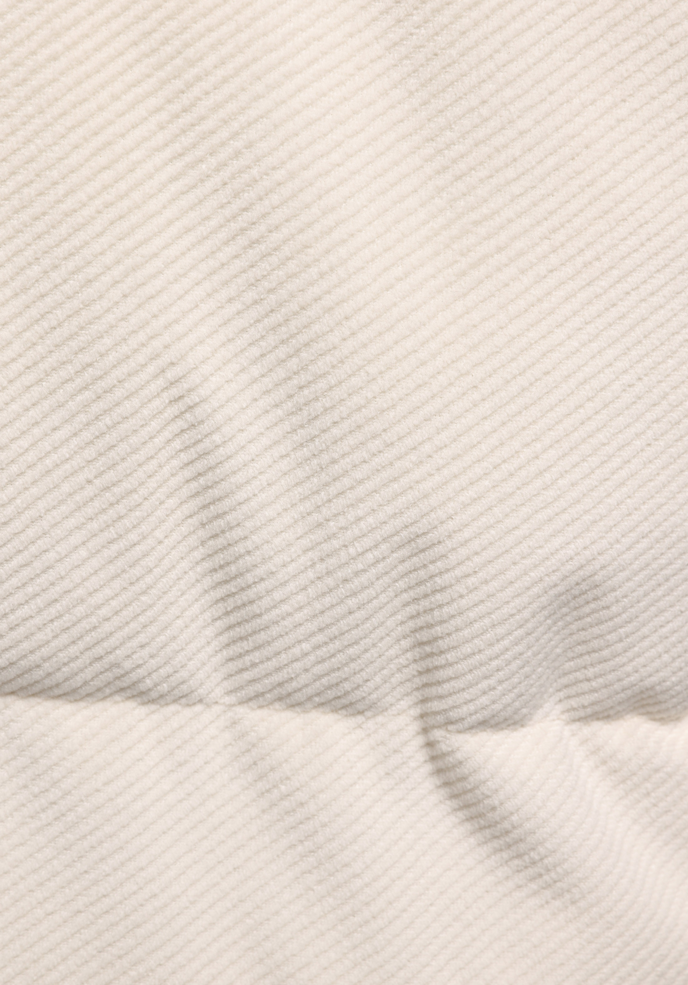 Regular Fit Kapüşonlu Fermuarlı Astarlı Kaplamalı Kadın Ekru Yelek