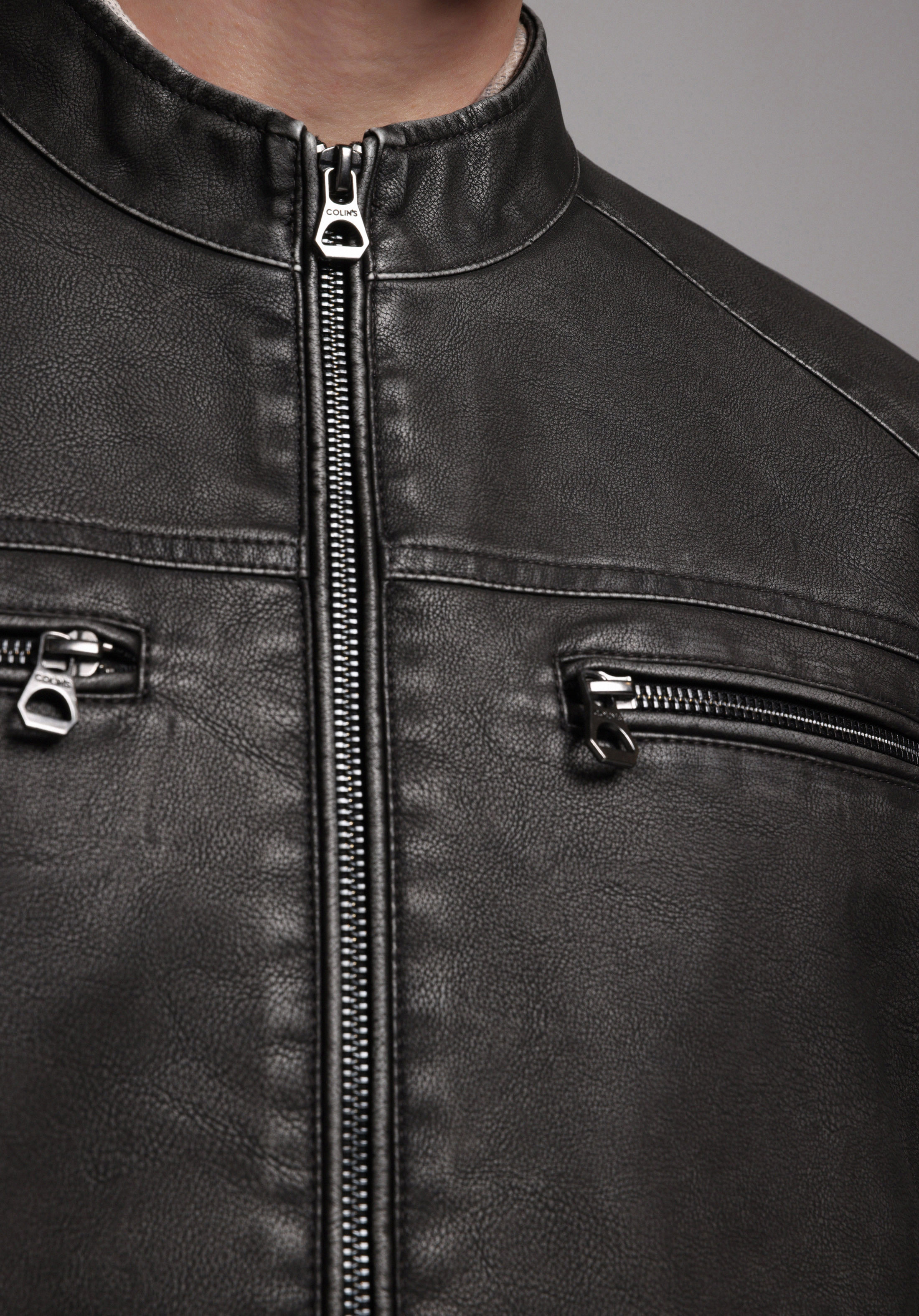 Slim Fit     Erkek Antrasit Mont Pu