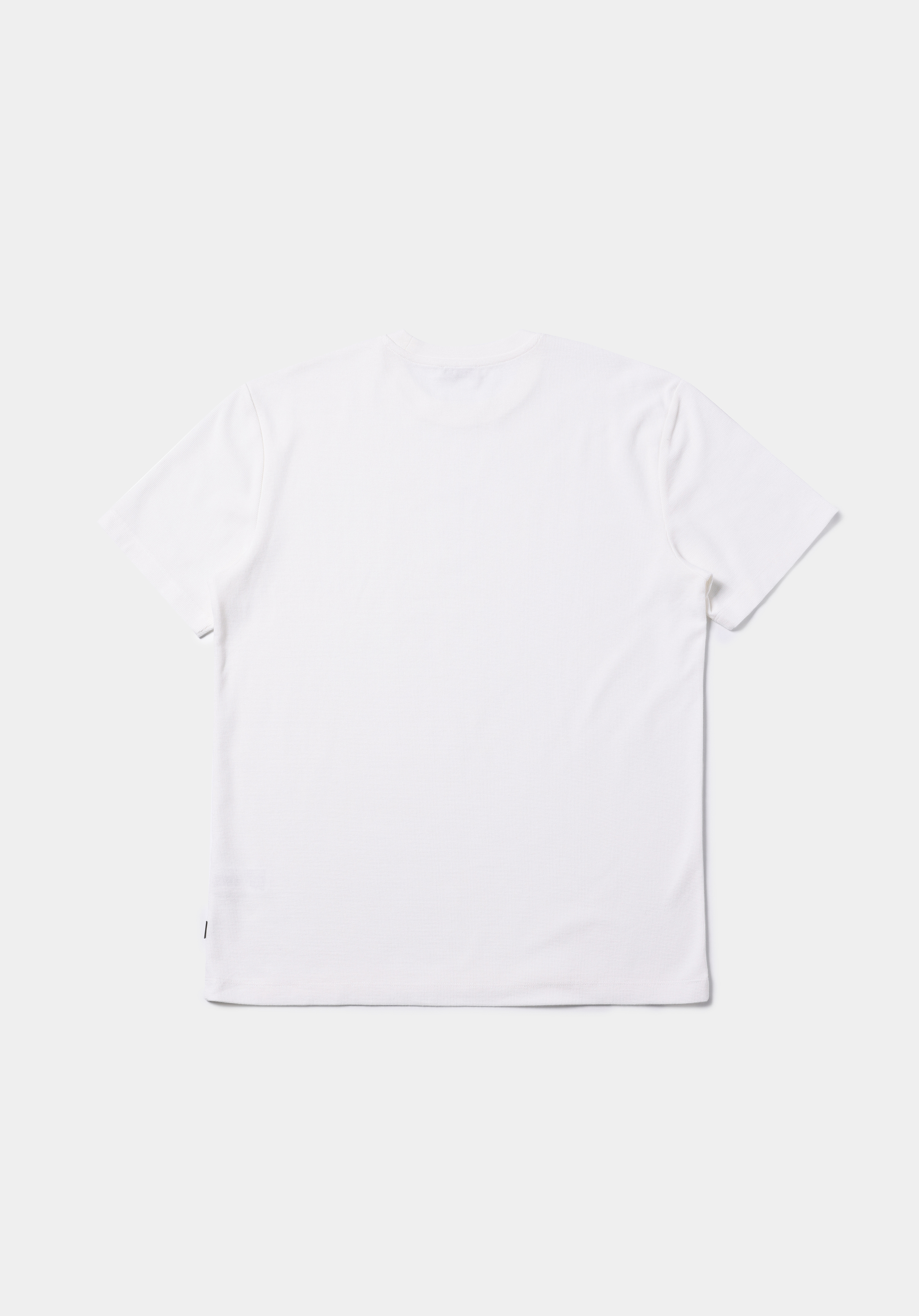 Comfort Fit Yuvarlak Yaka Jakarlı Erkek Beyaz Kısa Kol Tişört
