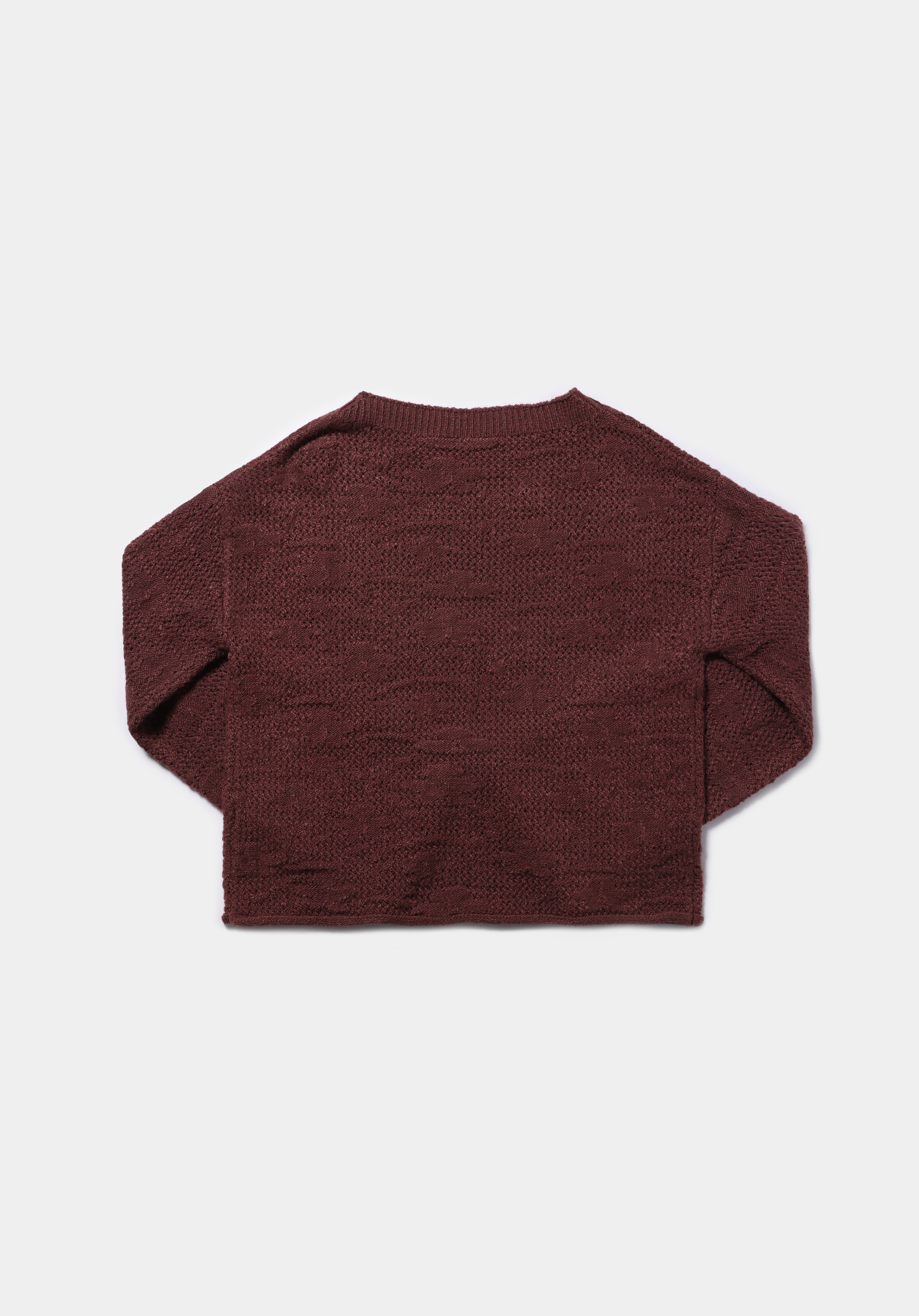 Regular Fit Yuvarlak Yaka Düz Kadın Kahverengi Kazak