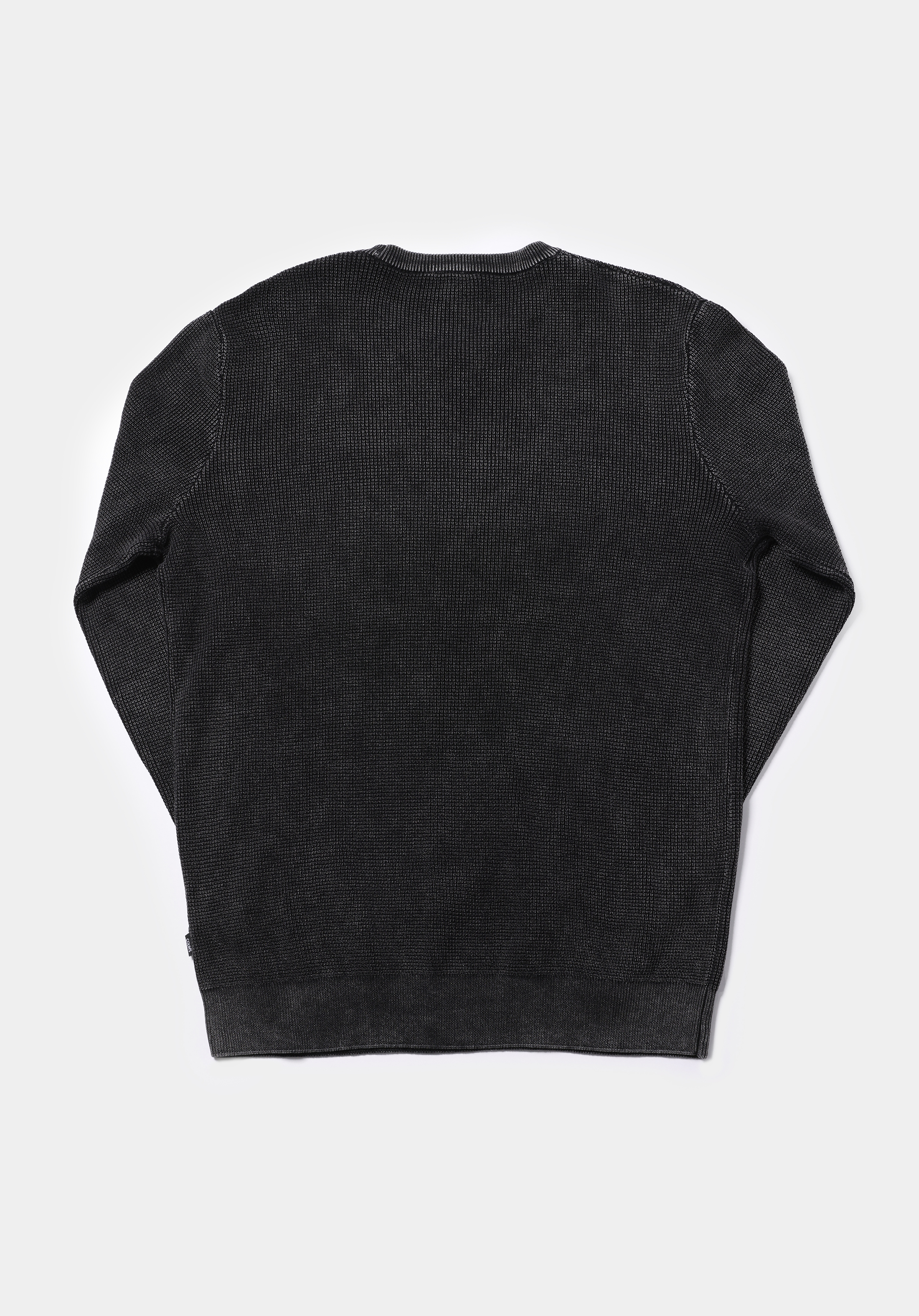 Regular Fit Yuvarlak Yaka Jakarlı Erkek Antrasit Kazak