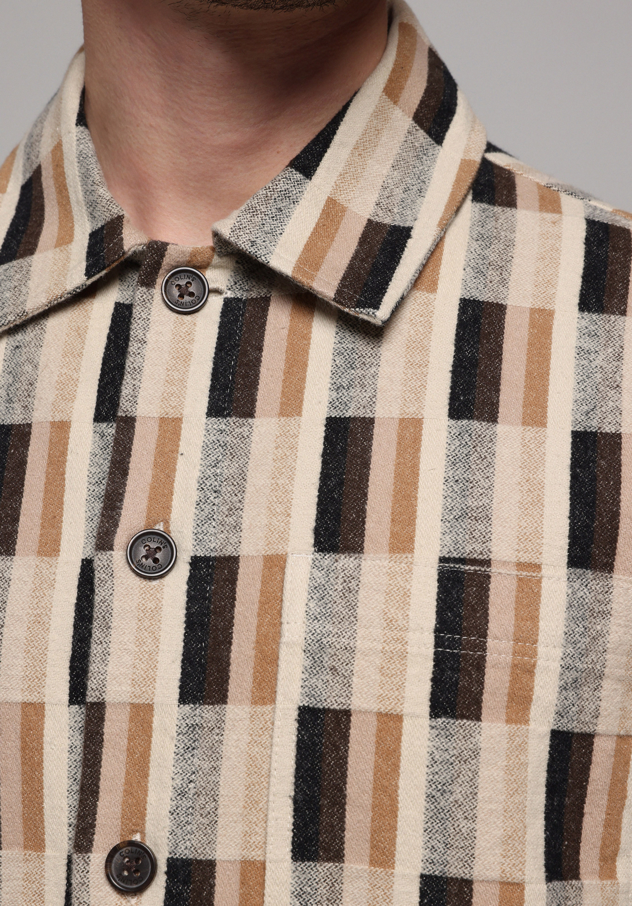 Comfort Fit   Erkek Bej Shacket