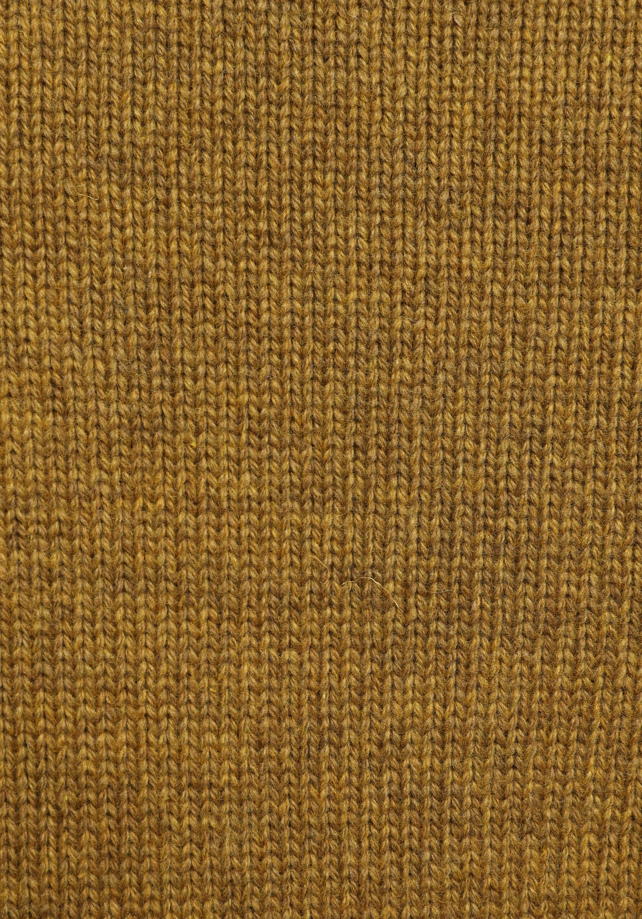 Comfort Fit Yuvarlak Yaka Jakarlı Erkek Sari Kazak