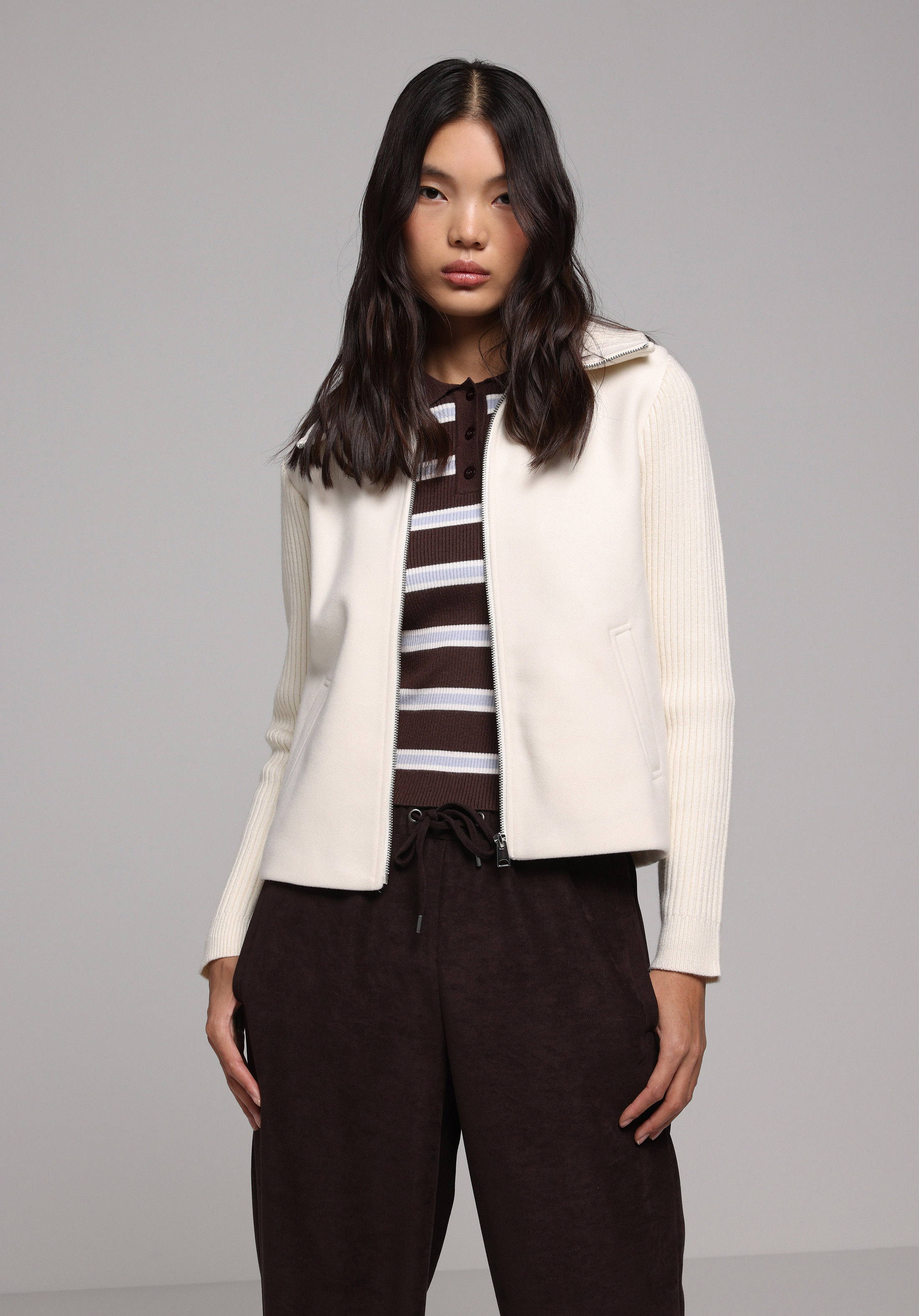 Regular Fit     Kadın Ekru Ceket