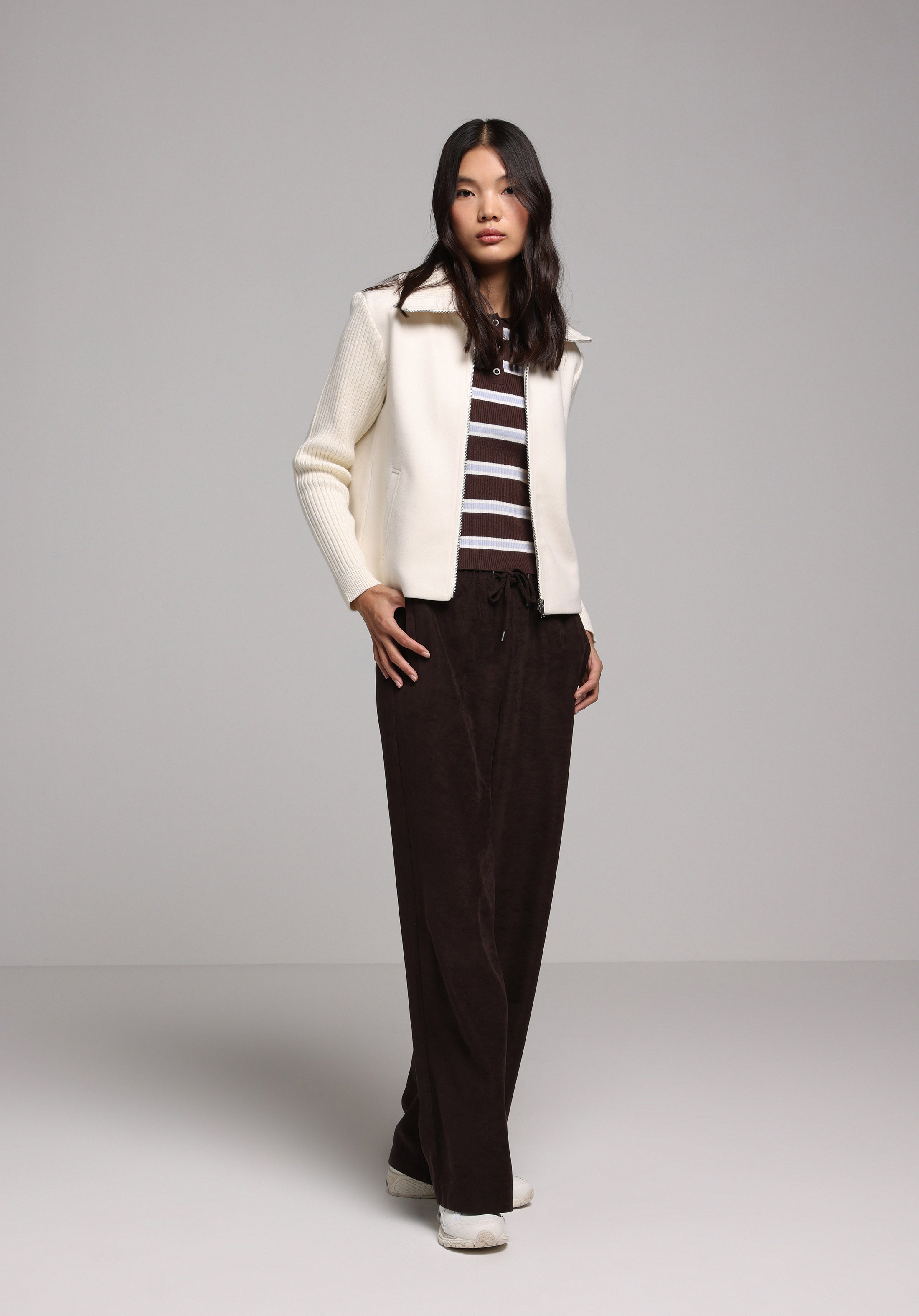 Regular Fit     Kadın Ekru Ceket