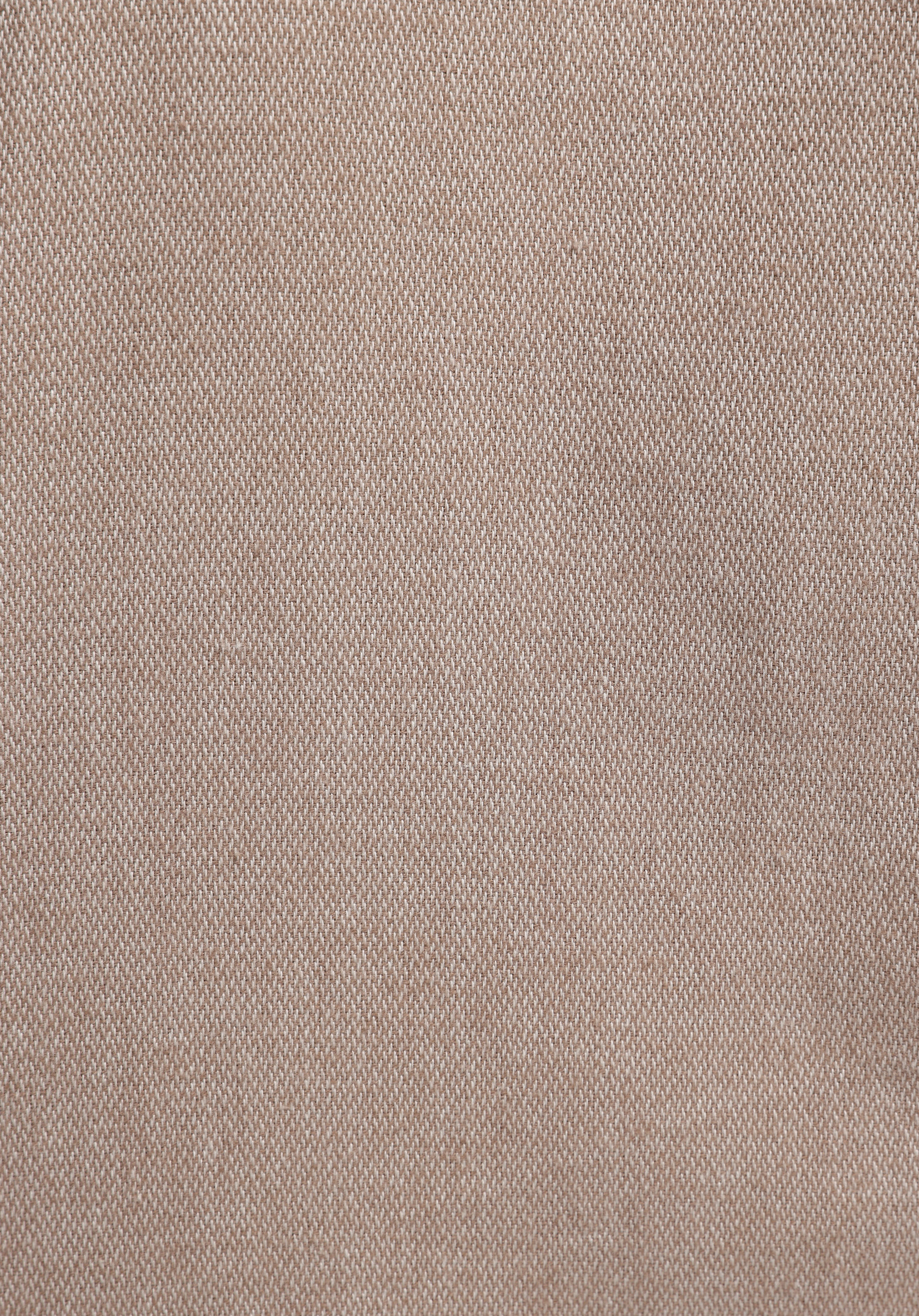 Regular Fit Shirt Neck Düz Erkek Bej Uzun Kol Gömlek