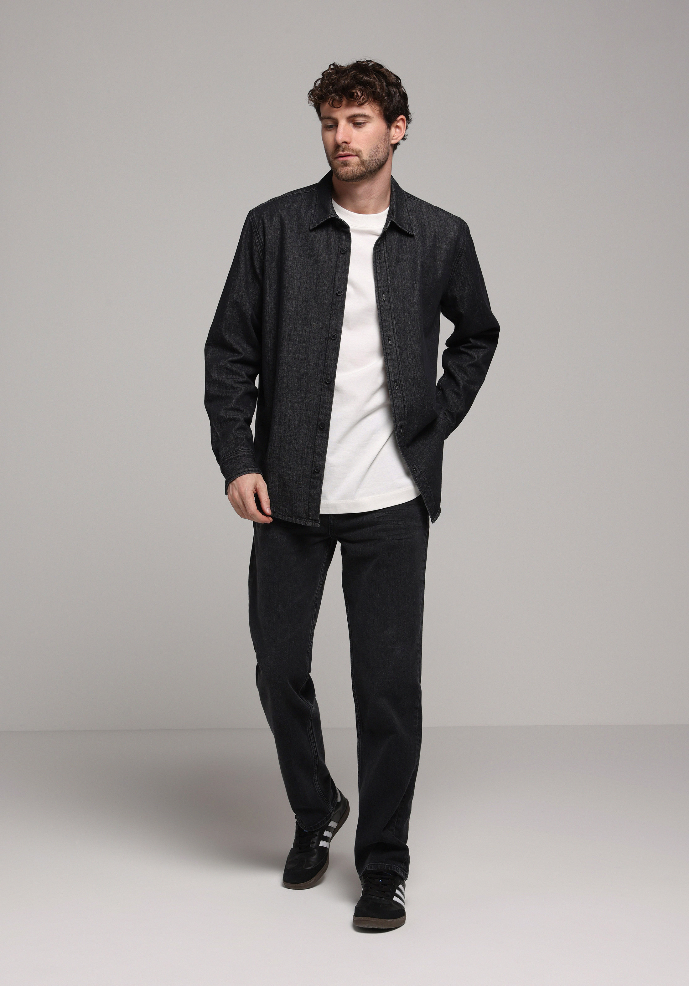 Loose Straight Fit   Erkek Siyah Jean Pantolon