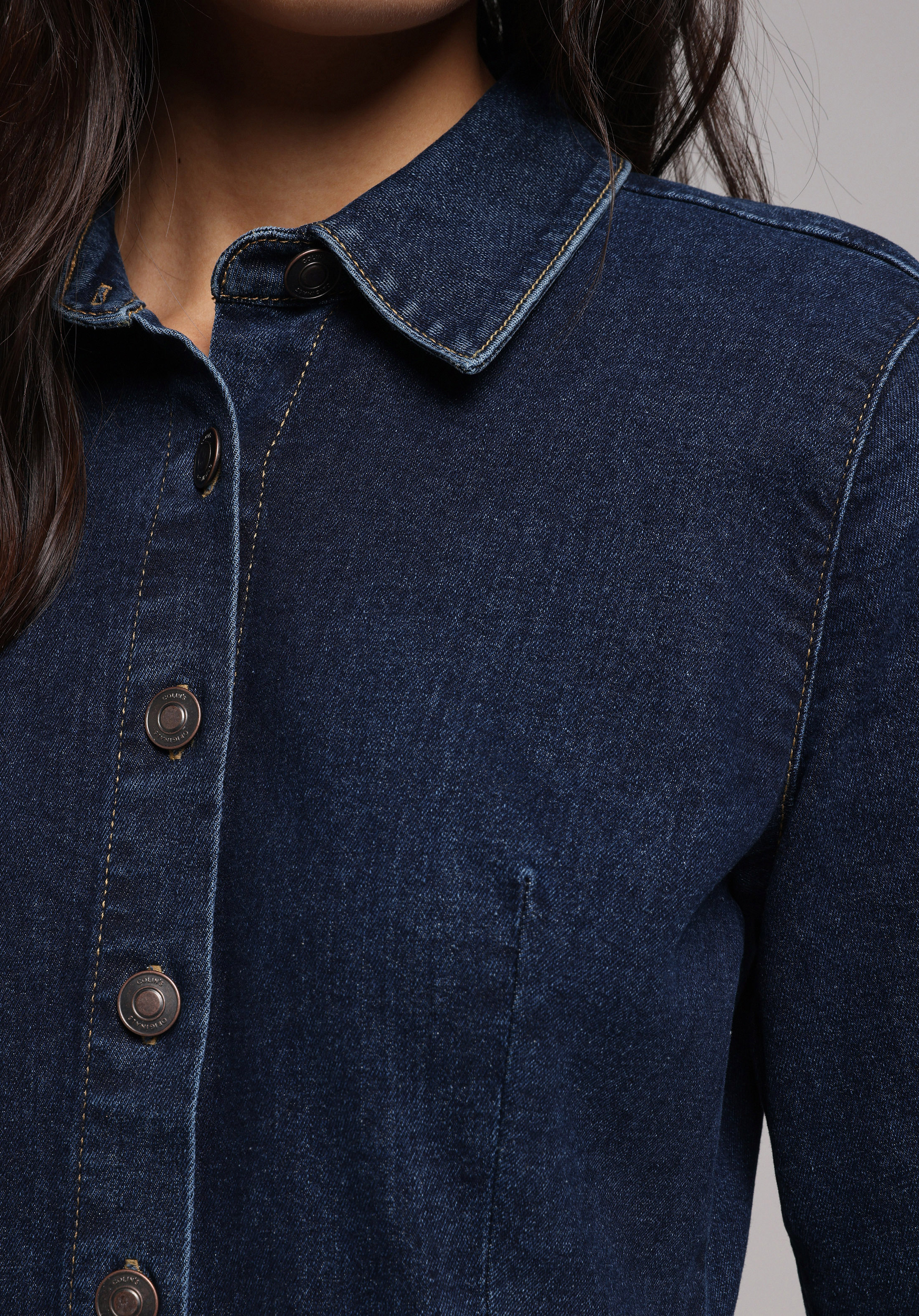 Slim Fit Düz Kadın Koyu Mavi Kısa Kol Elbise