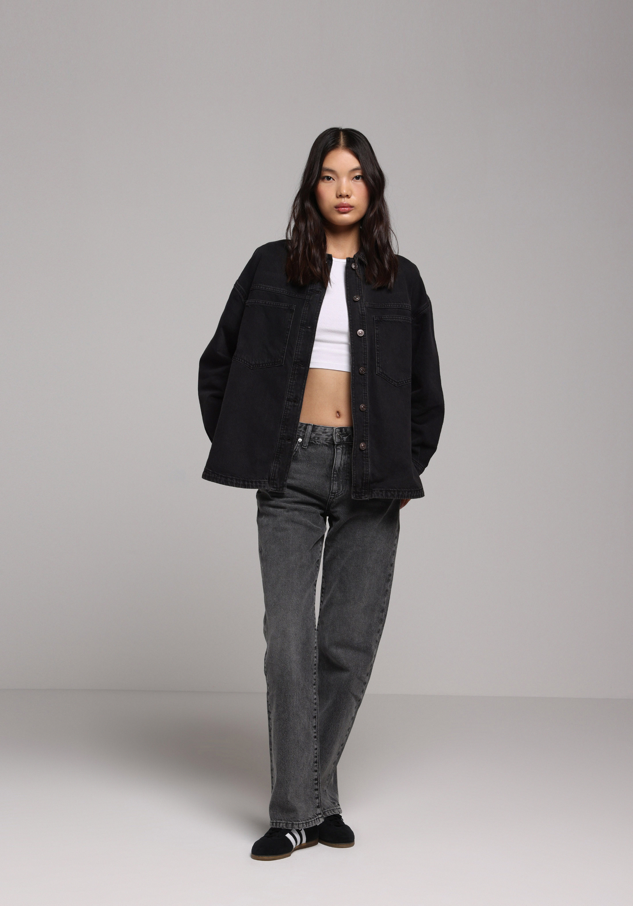 ЖЕНЩИНЫ - COLIN'S Женская Рубашка Антрацитовая Regular