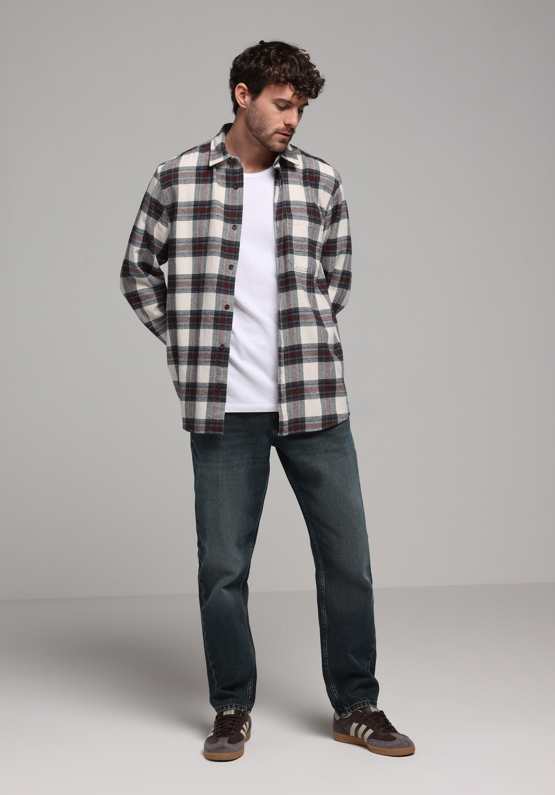 Loose Tapered Fit   Erkek İndigo Jean Pantolon