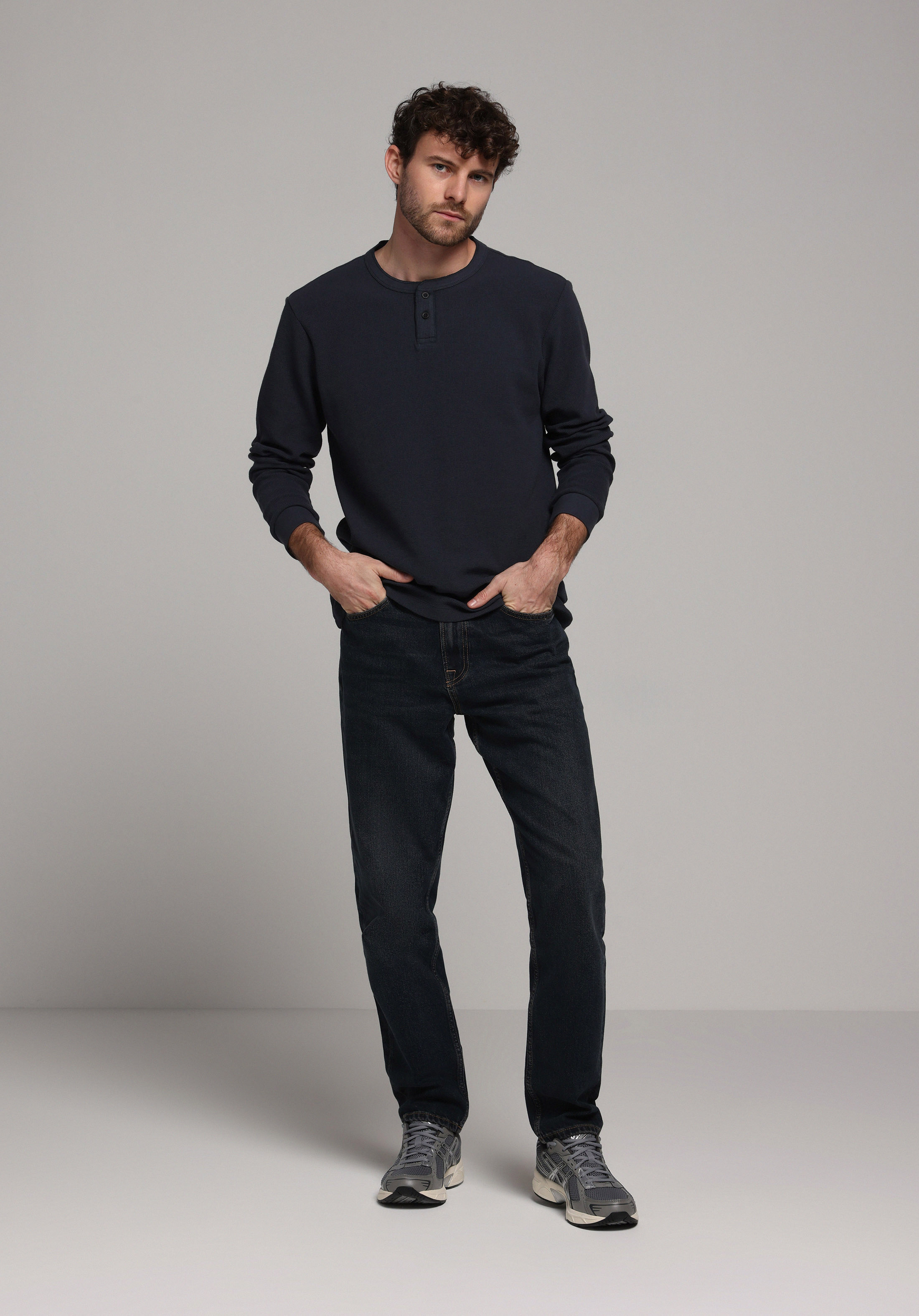 Loose Tapered Fit   Erkek Koyu İndigo Jean Pantolon