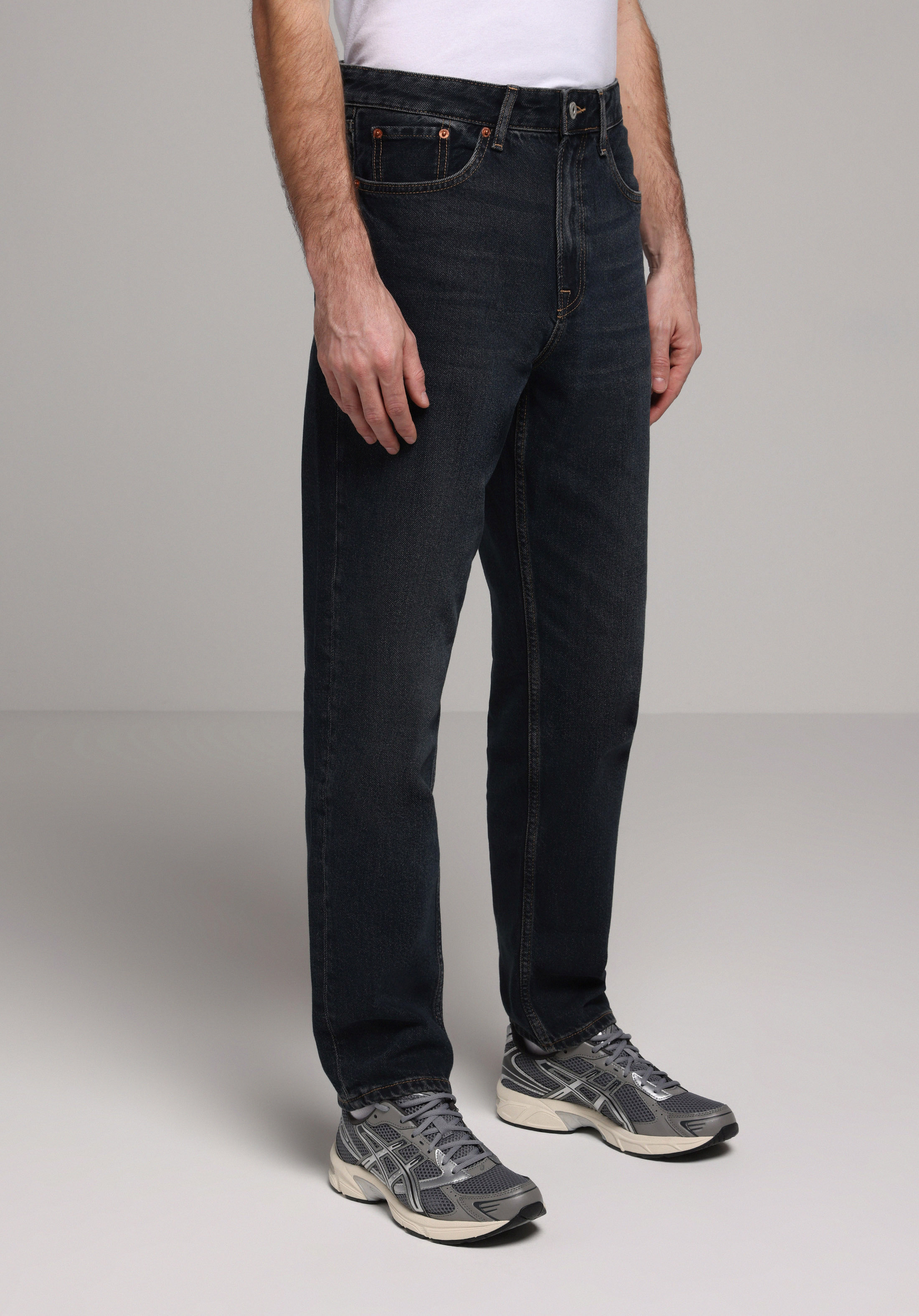 Loose Tapered Fit   Erkek Koyu İndigo Jean Pantolon