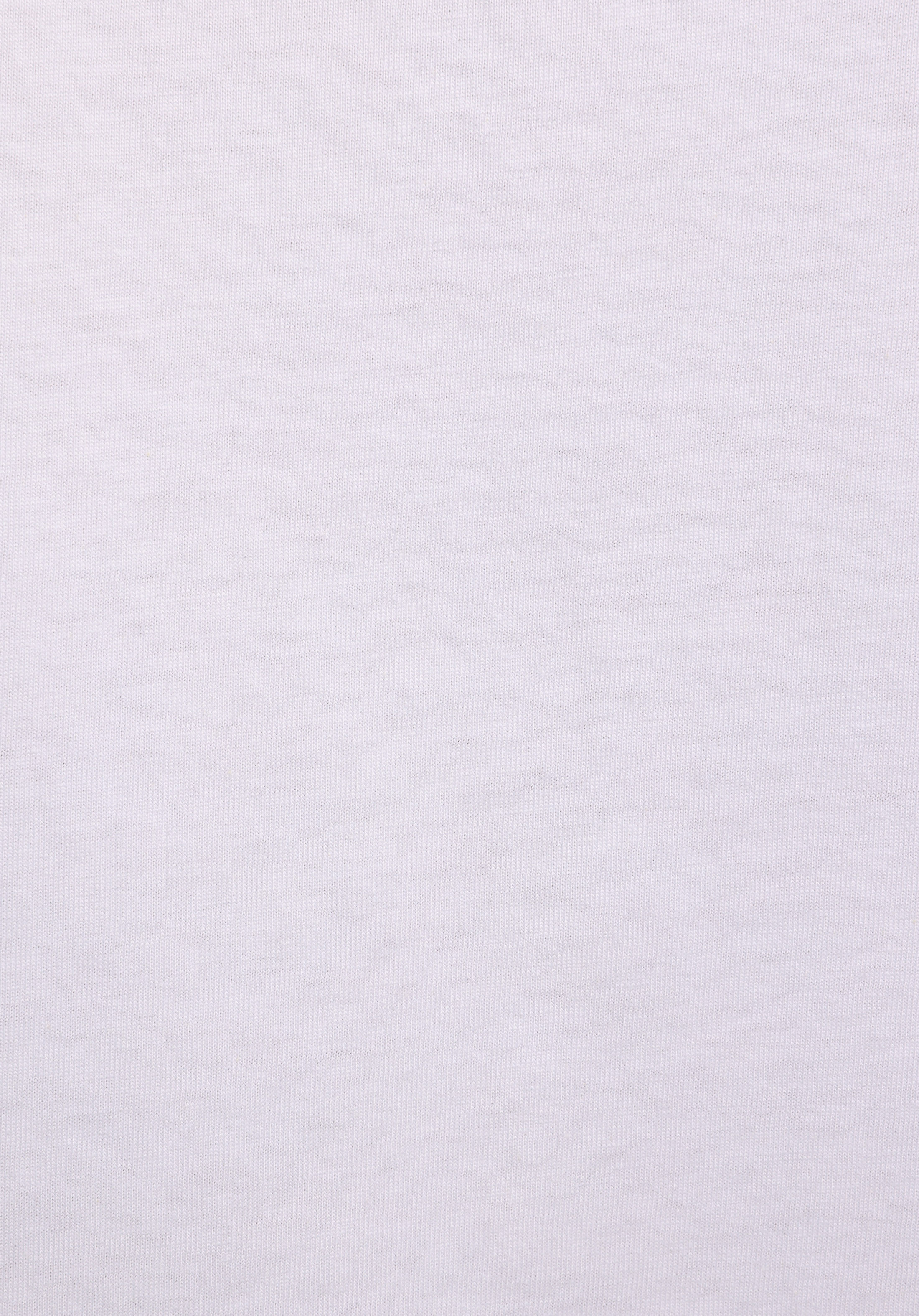 Boxy Fit Yuvarlak Yaka Baskılı Kadın Beyaz Kısa Kol Tişört